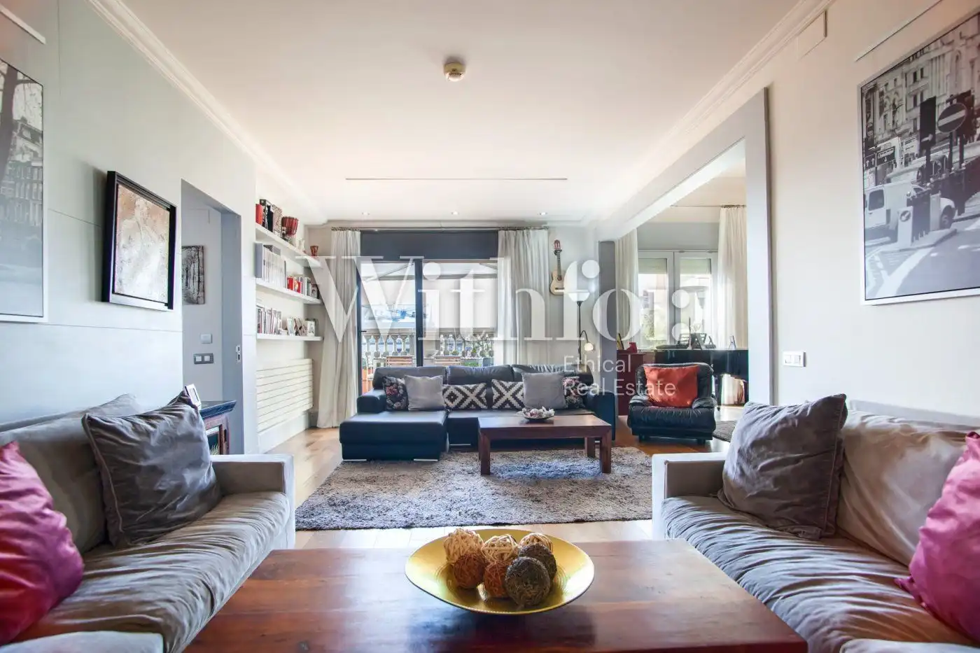 Sala de estar de Ático en venta en Barcelona con Aire acondicionado, Calefacción y Parquet