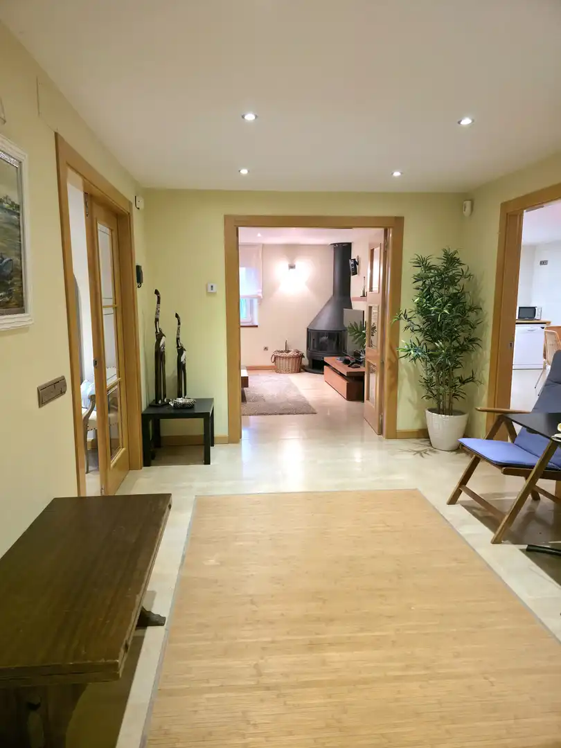 Sala d'estar de Casa o xalet en venda en Aguilar de Campoo amb Calefacció, Jardí privat i Moblat