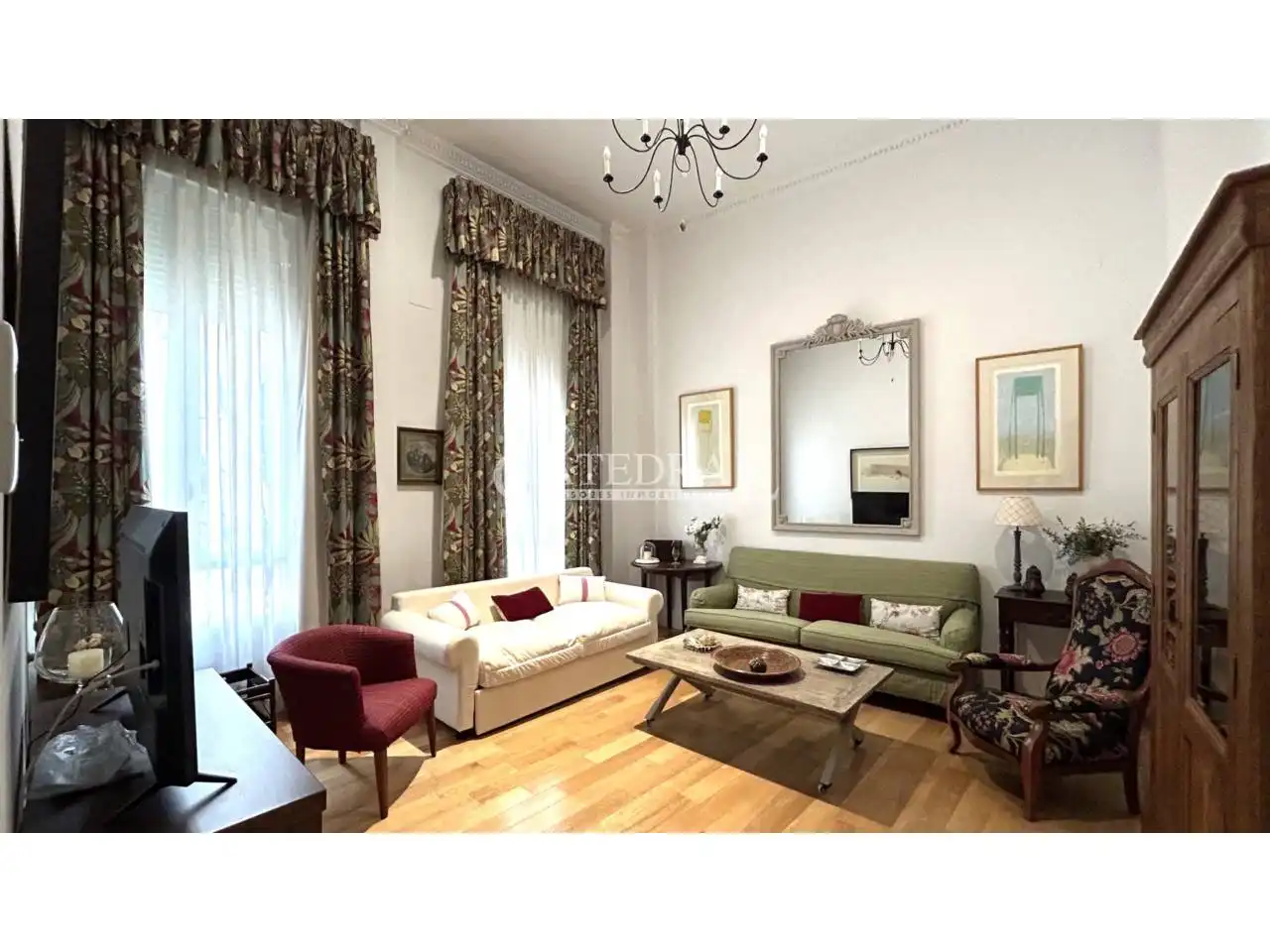 Sala de estar de Apartamento de alquiler en Sevilla con Aire acondicionado, Calefacción y Parquet