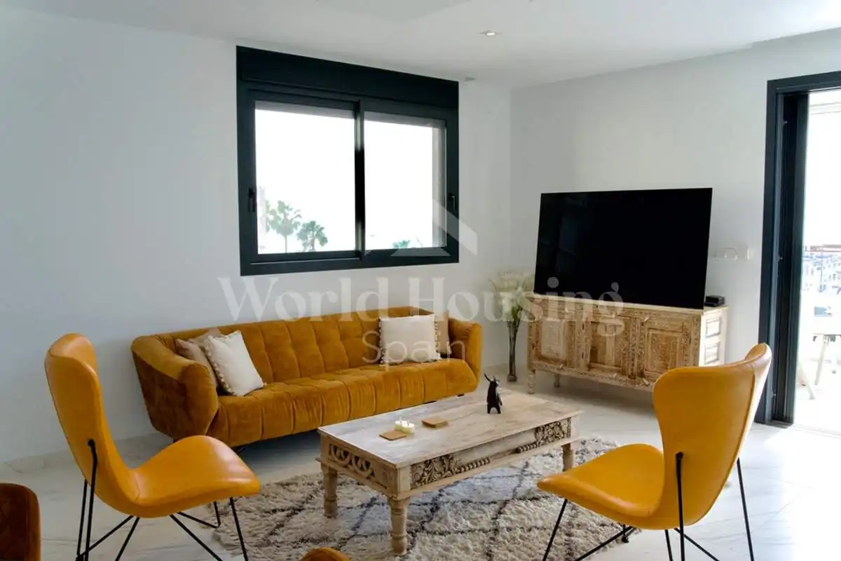Sala de estar de Apartamento en venta en Santa Pola con Aire acondicionado, Calefacción y Terraza