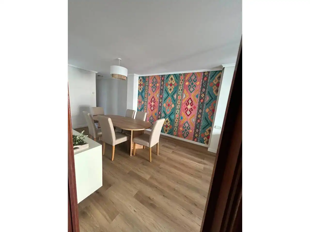 Dining room of Flat for rent in Valencia  with Air Conditioner, Parquet flooring and Storage room