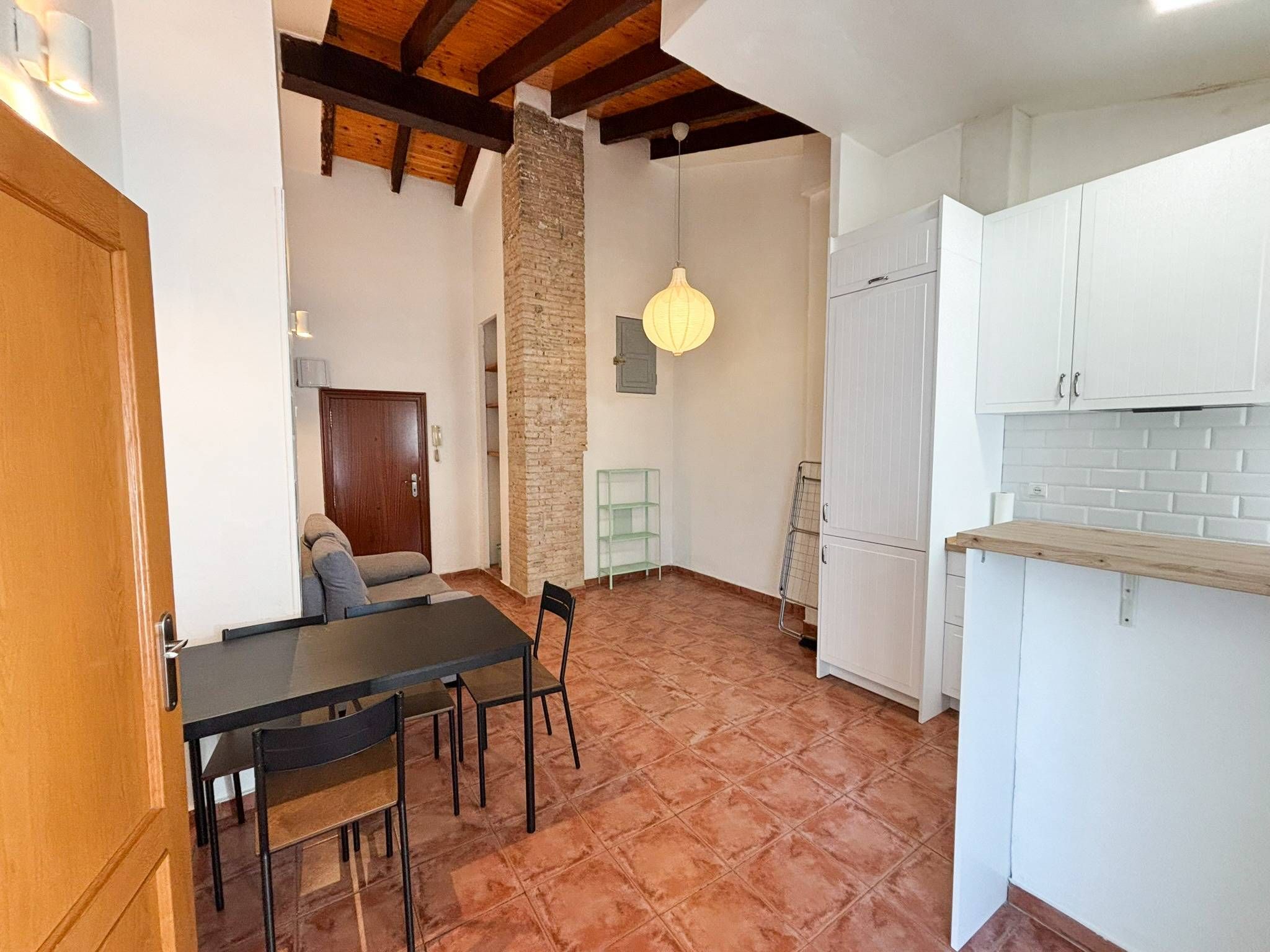 Kitchen of Attic for sale in  Valencia Capital  with Air Conditioner, Furnished and Balcony