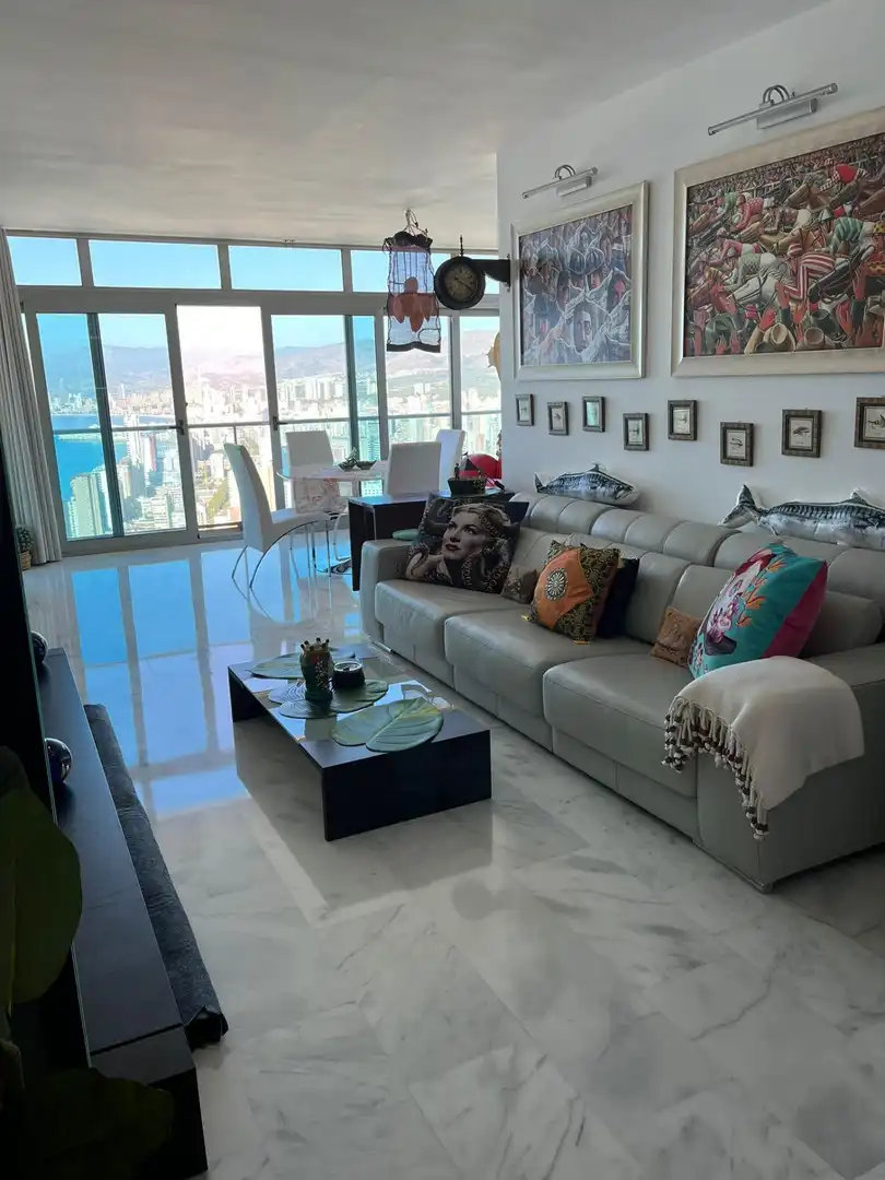 Sala de estar de Apartamento en venta en Benidorm con Jardín privado, Terraza y Trastero