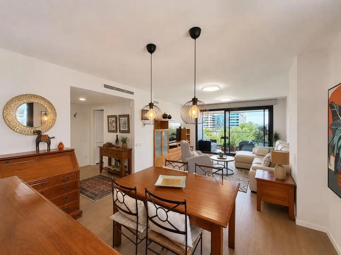 Living room of Flat for sale in  Valencia Capital  with Air Conditioner, Terrace and Storage room