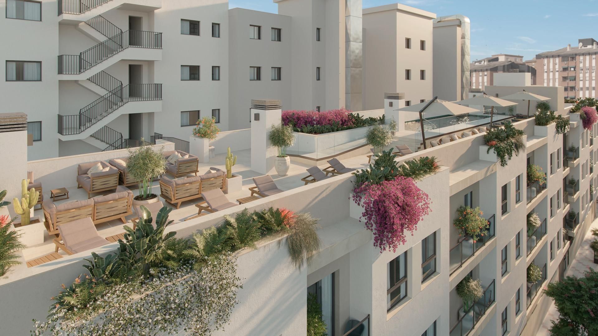Terrassa de Apartament en venda en Málaga Capital amb Aire condicionat, Balcó i Piscina comunitària
