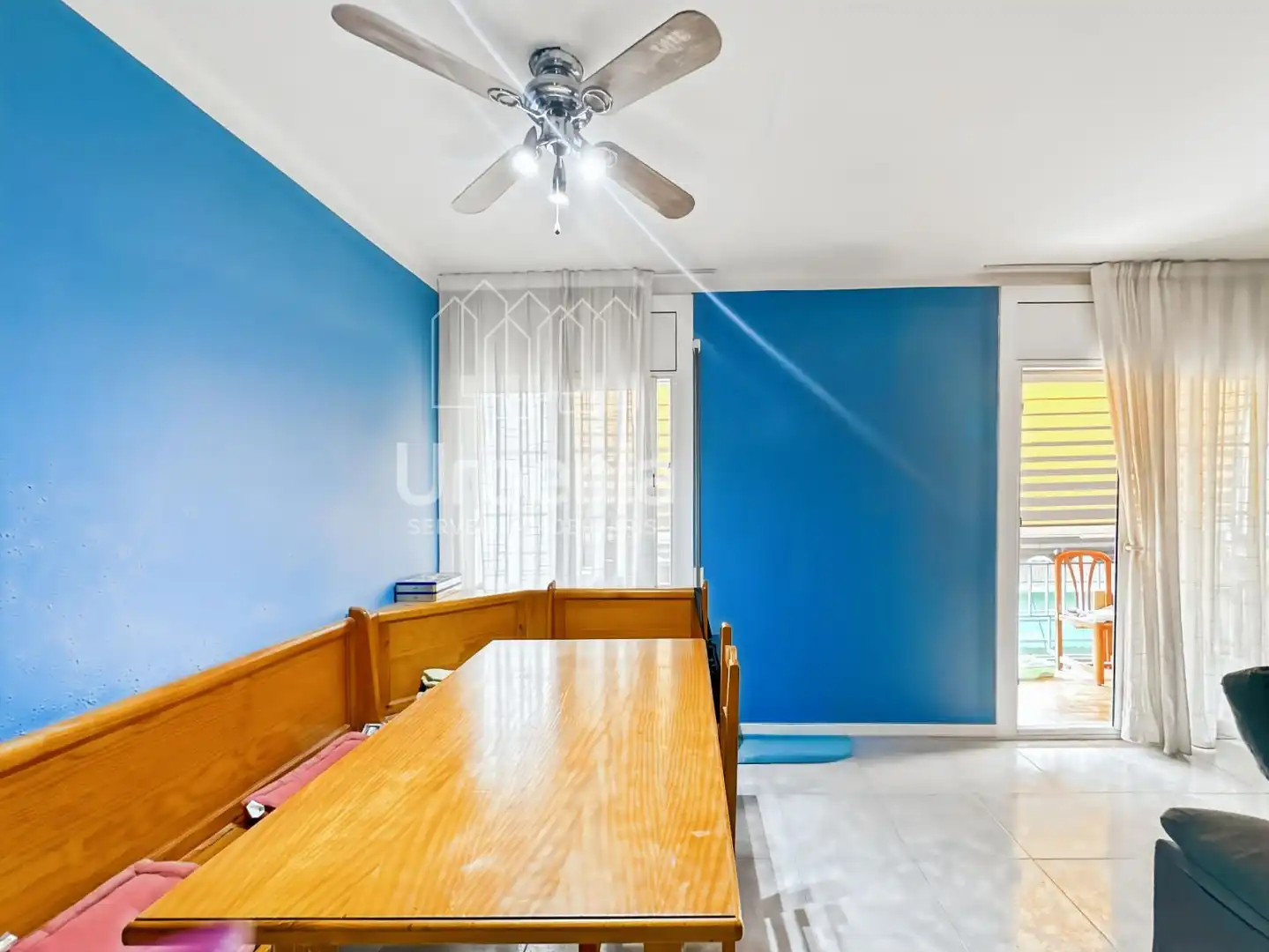 Dining room of Flat for sale in Mataró  with Terrace and Furnished