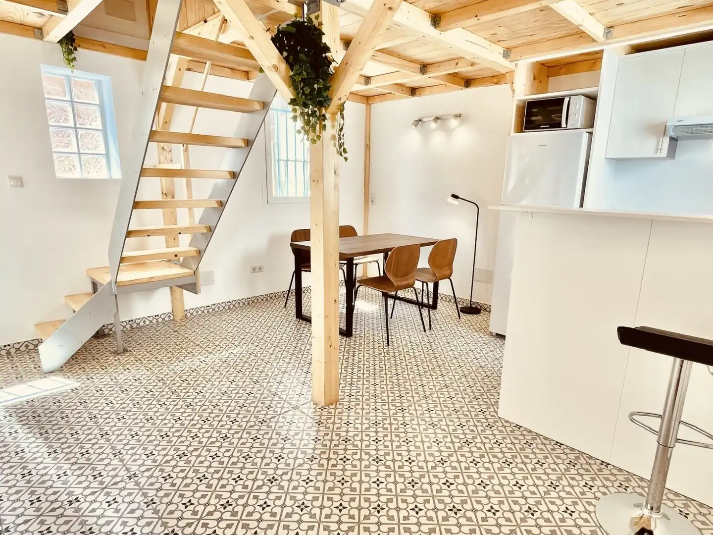 Cocina de Dúplex de alquiler en Madrid con Aire acondicionado, Terraza y Amueblado