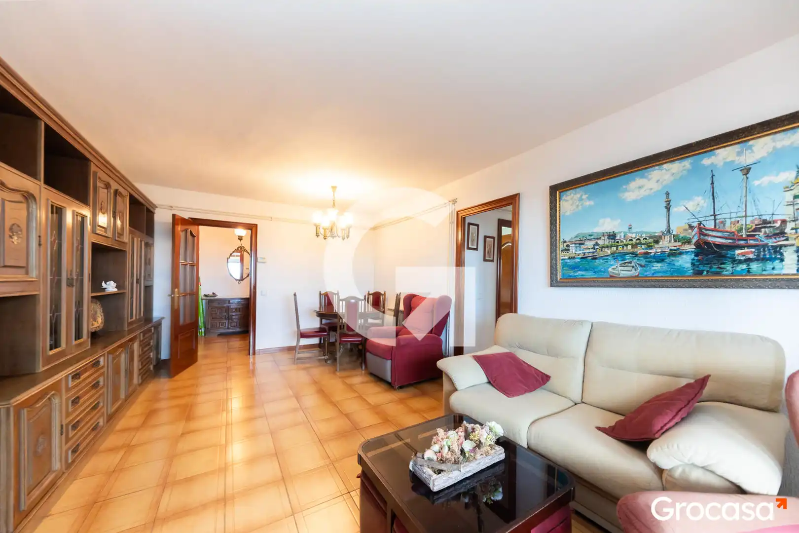Living room of Flat for sale in L'Hospitalet de Llobregat  with Heating, Oven and Balcony