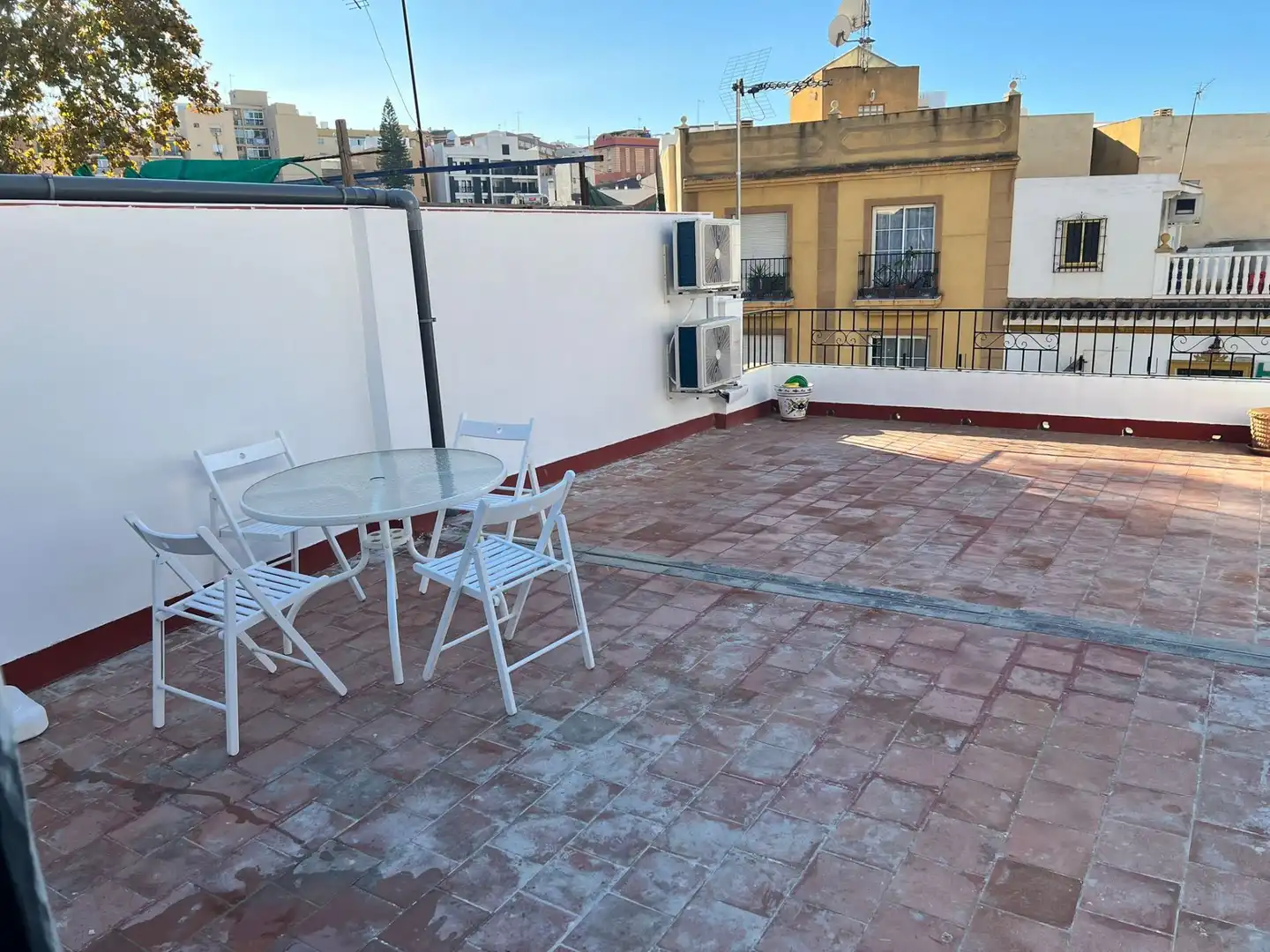 Terraza de Estudio de alquiler en Málaga Capital con Aire acondicionado, Terraza y Amueblado
