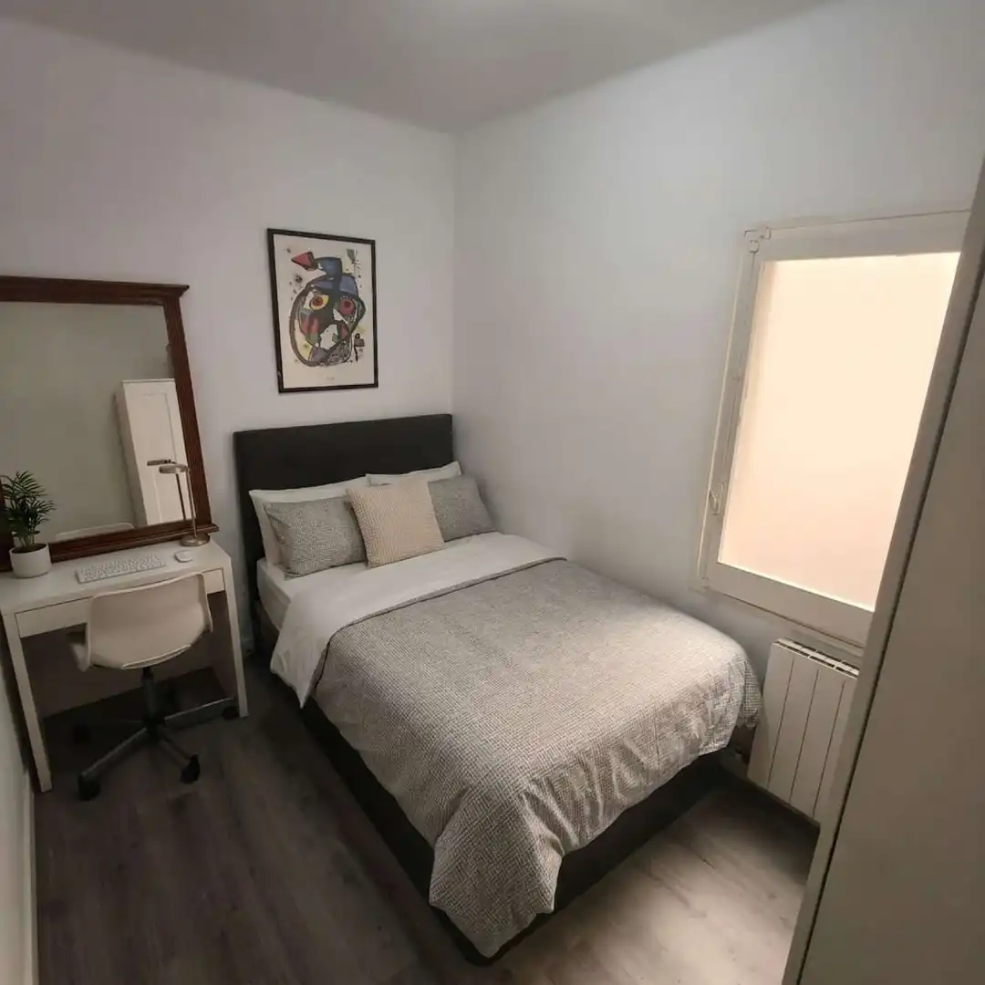 Schlafzimmer von Wohnung zur untervermieten in El Prat de Llobregat mit Klimaanlage, Terrasse und Möbliert