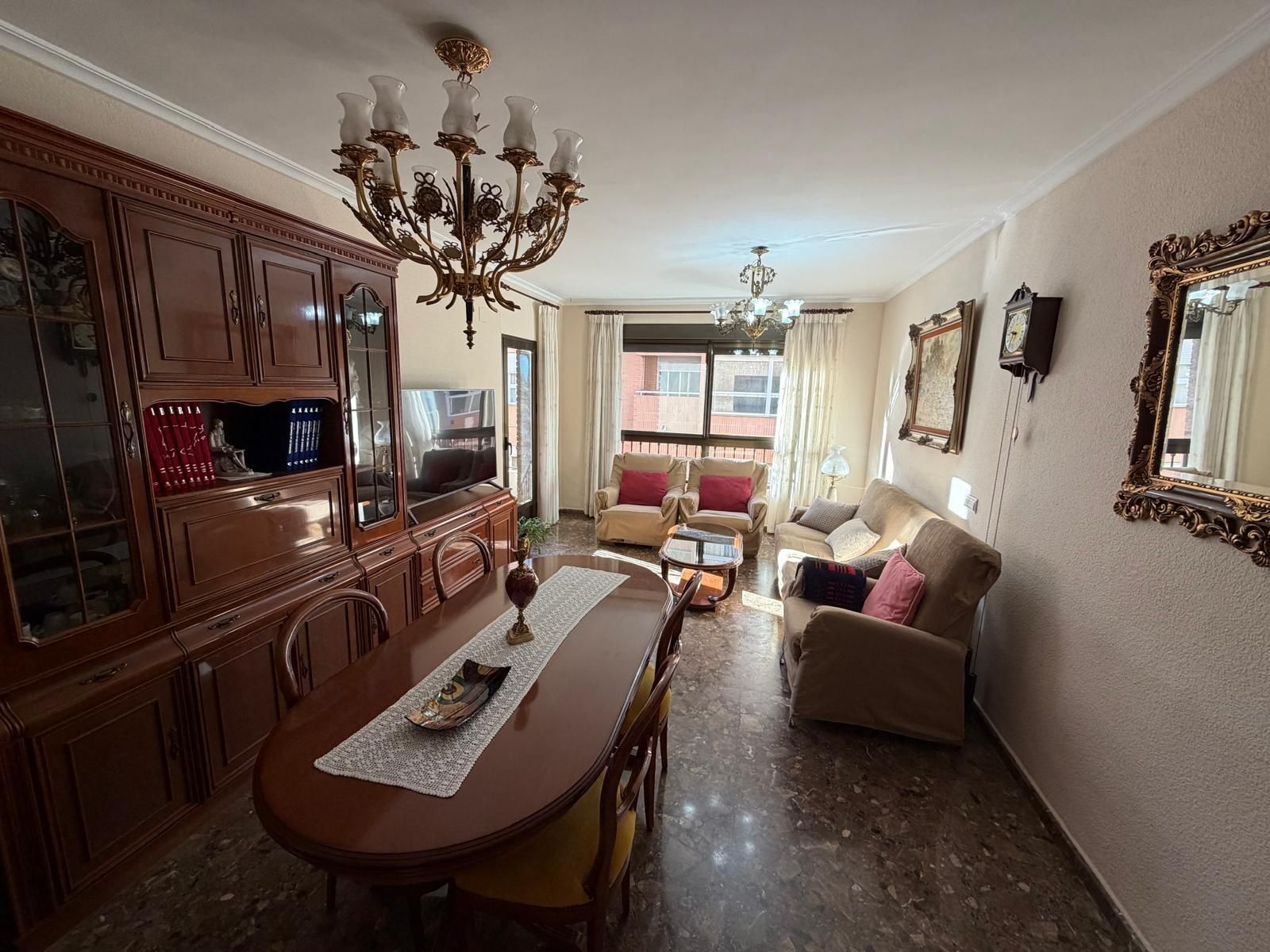 Living room of Flat to rent in Alboraya  with Air Conditioner, Furnished and Balcony