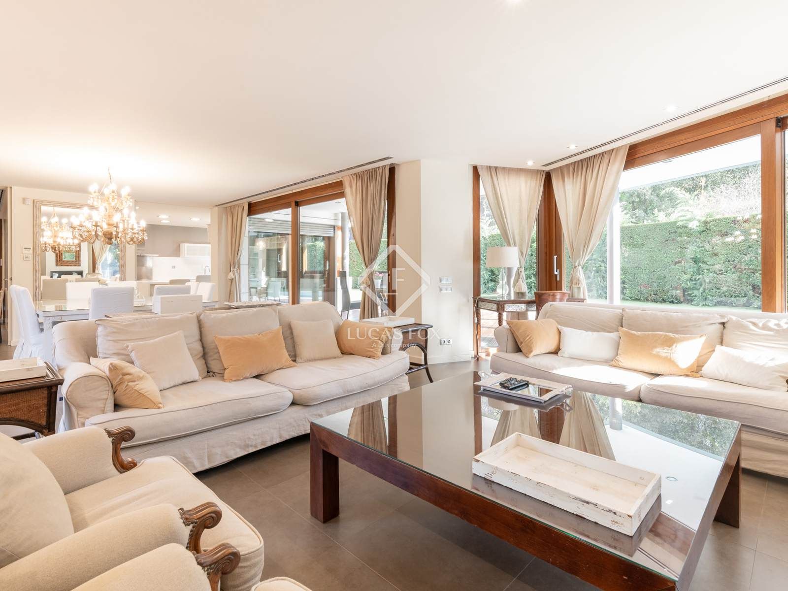 Sala d'estar de Casa o xalet de lloguer en Sant Cugat del Vallès amb Aire condicionat, Calefacció i Terrassa