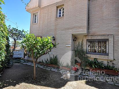 Exterior view of Single-family semi-detached for sale in Málaga Capital  with Air Conditioner, Heating and Private garden