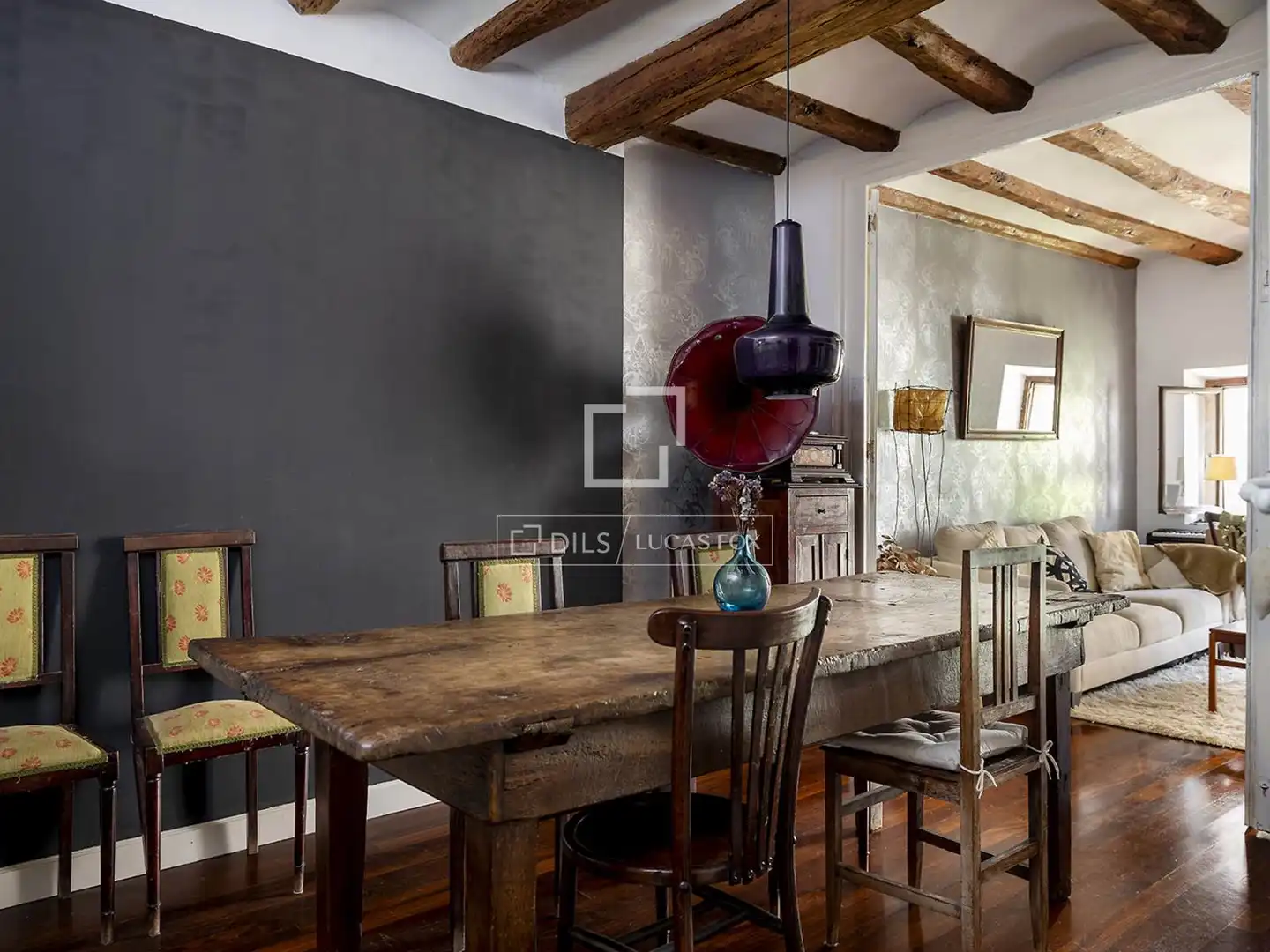 Comedor de Piso en venta en Barcelona con Parquet, Terraza y Balcón