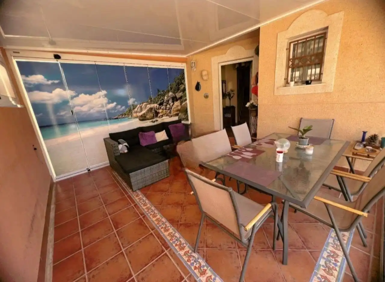 Terrasse von Country house zum Verkauf in Mazarrón mit Klimaanlage, Privatgarten und Möbliert
