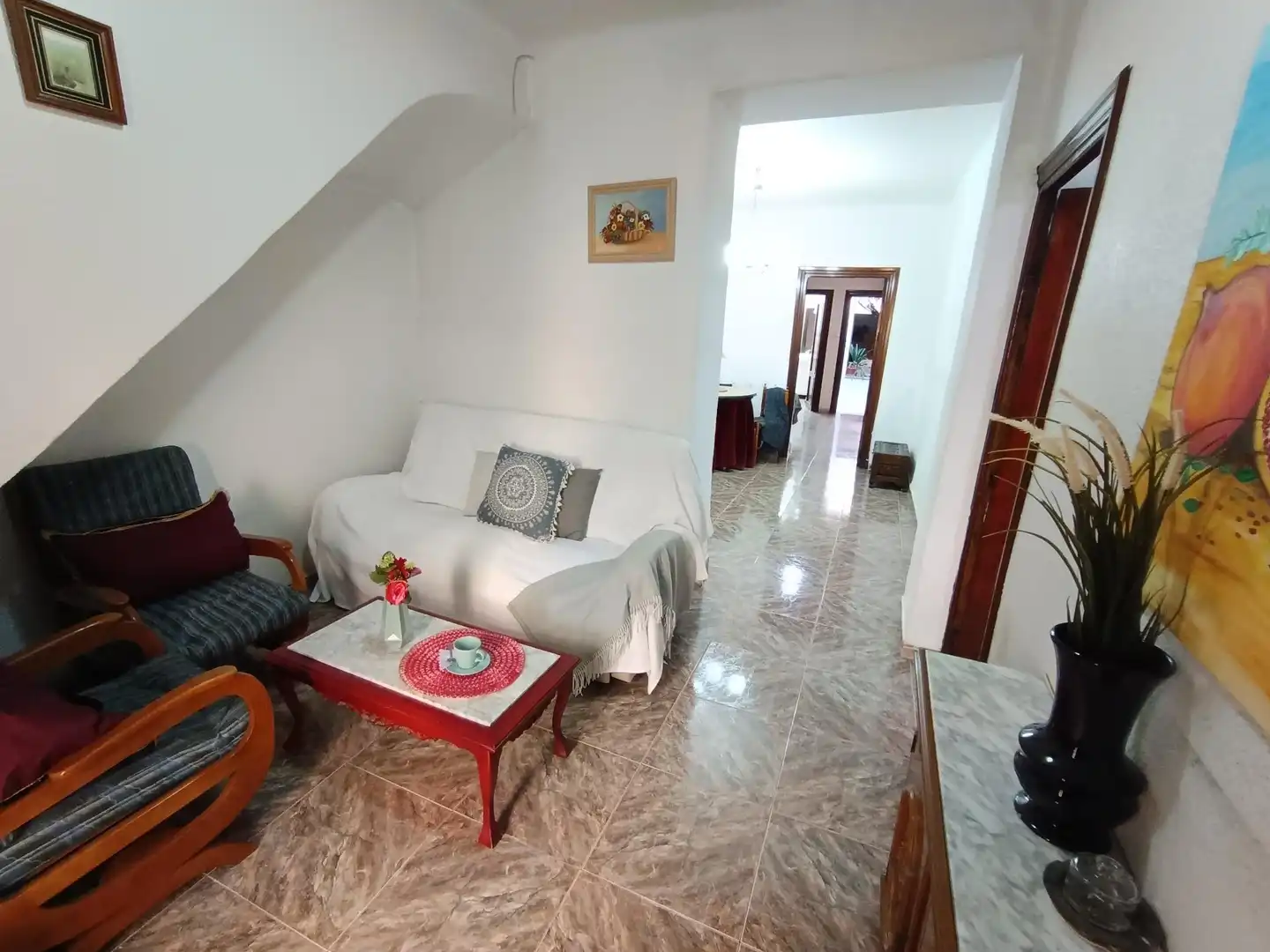 Sala de estar de Casa adosada en venta en Molina de Segura con Aire acondicionado, Terraza y Amueblado