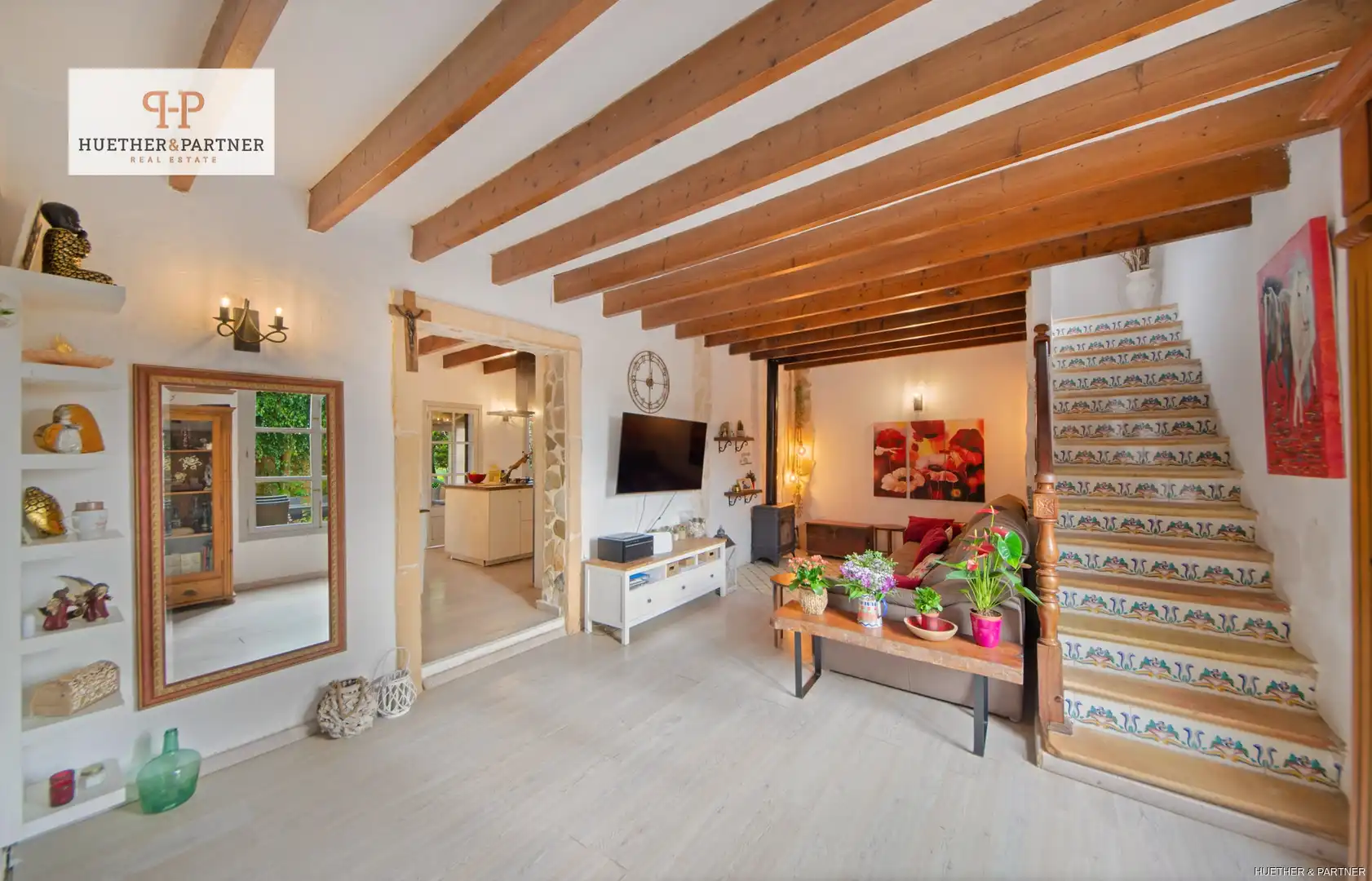 Living room of Country homes for sale in Manacor  with Air Conditioner, Heating and Furnished