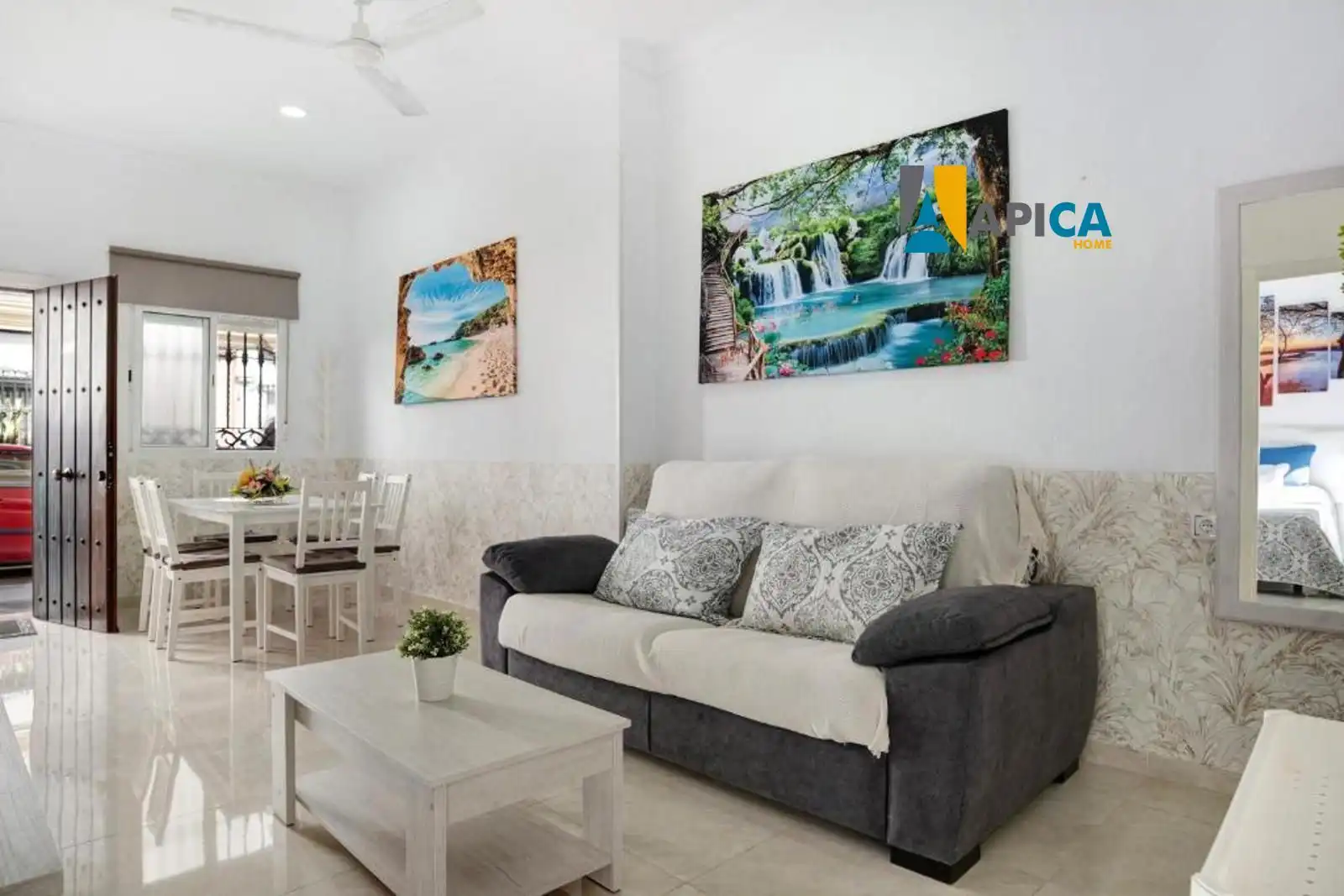Living room of Flat for sale in Barbate  with Air Conditioner, Terrace and Furnished