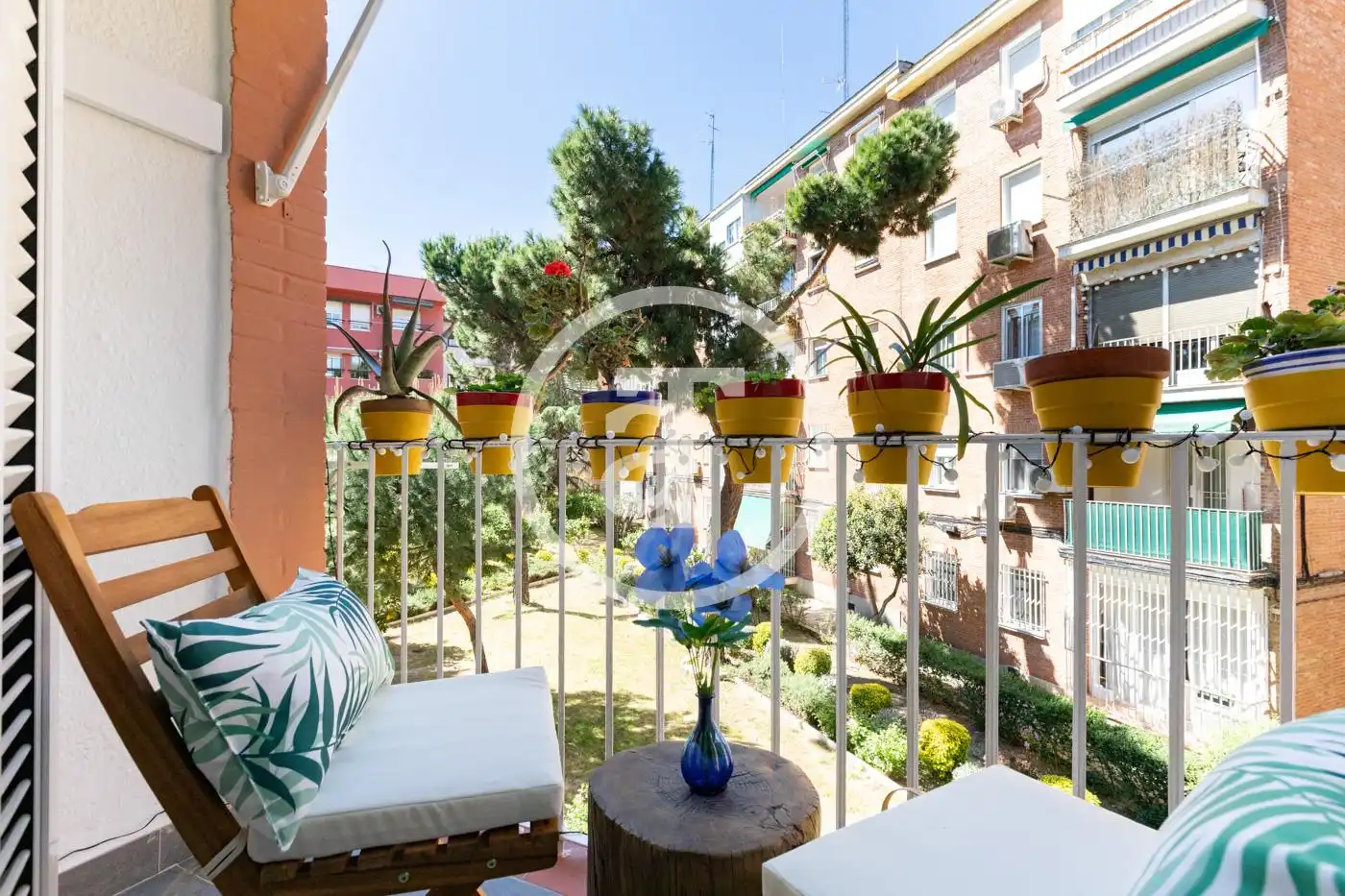 Balcony of Flat for rent in Madrid  with Air Conditioner, Heating and Furnished