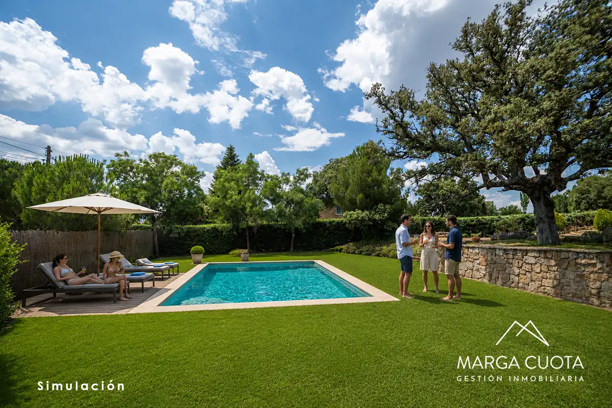 Garden of Houses for sale in Valdemorillo  with Heating, Private garden and Parquet flooring