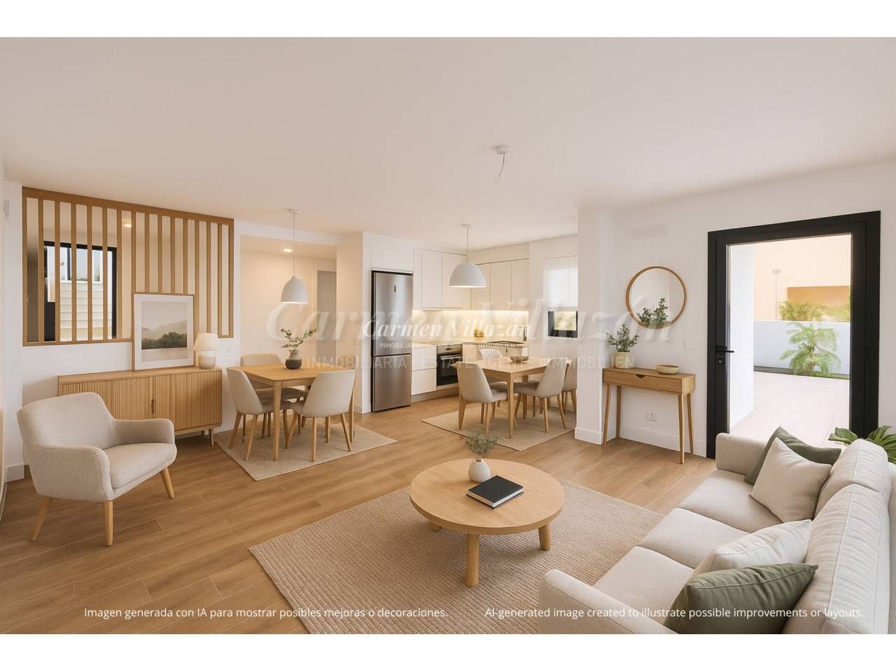 Sala d'estar de Apartament en venda en La Oliva amb Aire condicionat, Jardí privat i Terrassa