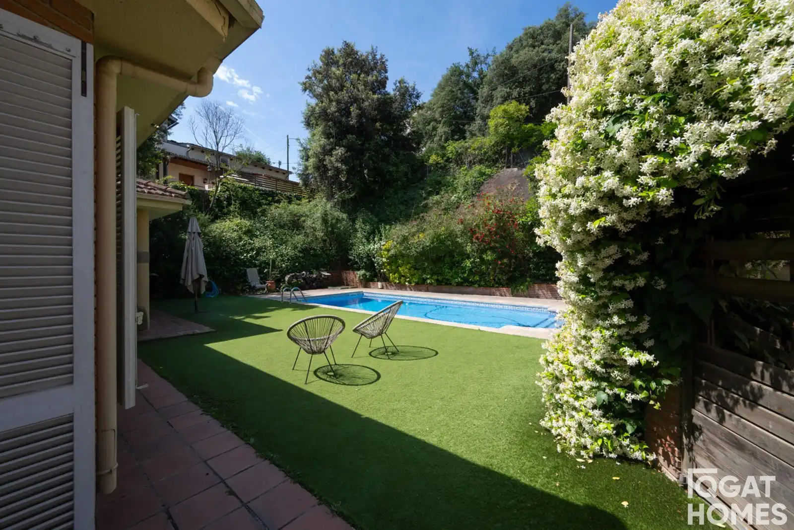 Garden of Houses for sale in Sant Cugat del Vallès  with Heating, Terrace and Storage room