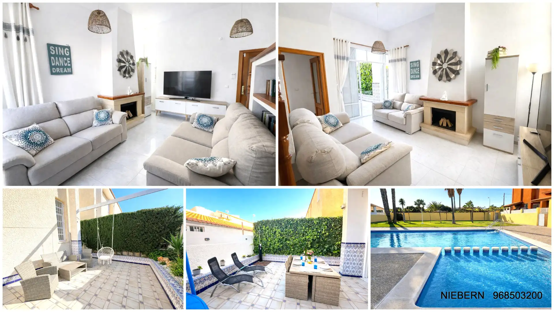 Garten von Einfamilien-Reihenhaus zum Verkauf in Cartagena mit Privatgarten, Möbliert und Gemeinschaftspool