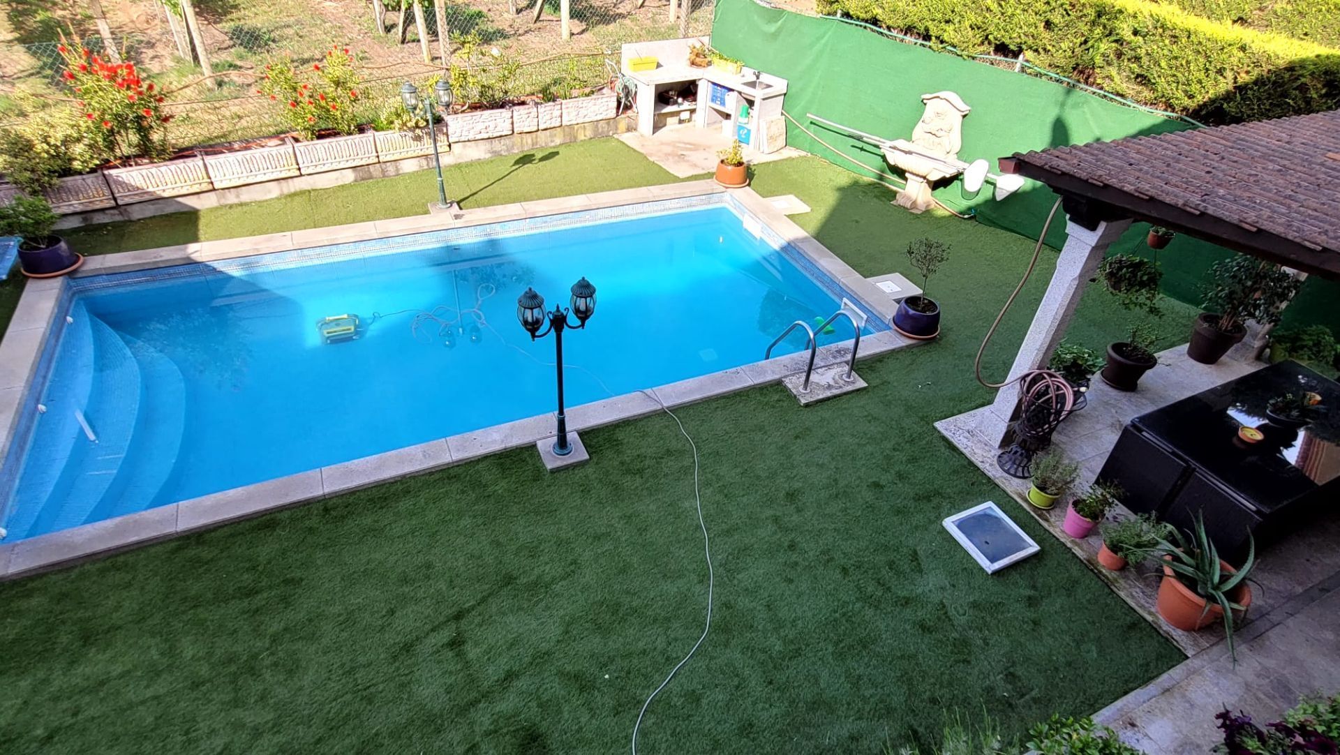 Swimming pool of Single-family semi-detached for sale in Ponteareas  with Air Conditioner, Heating and Private garden