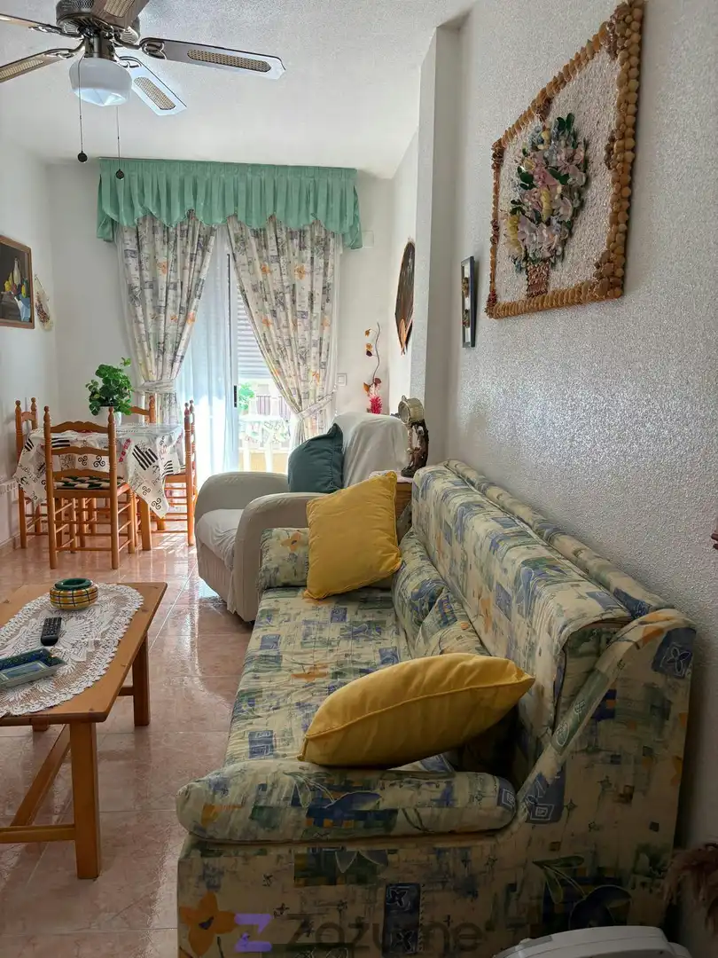 Sala de estar de Piso de alquiler en Torrevieja con Terraza, Amueblado y Lavadora