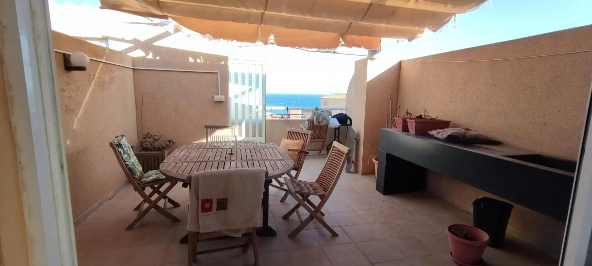 Terrasse von Dachboden zur Miete in Santa Pola mit Möbliert und Gemeinschaftspool