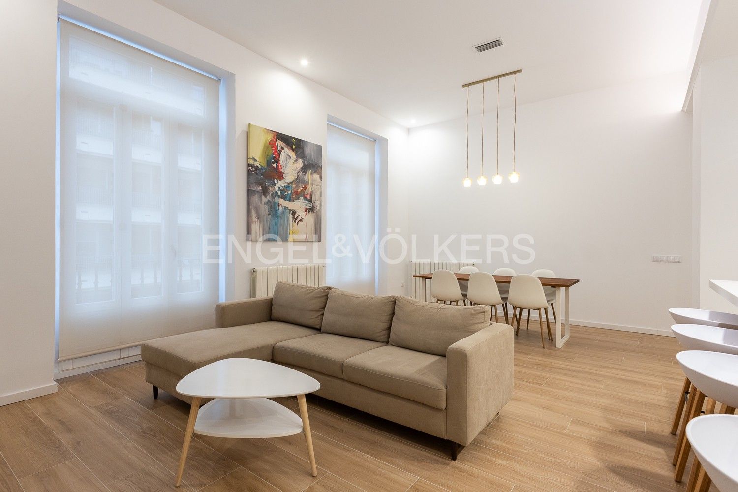 Sala d'estar de Pis de lloguer en  Valencia Capital amb Aire condicionat, Calefacció i Parquet