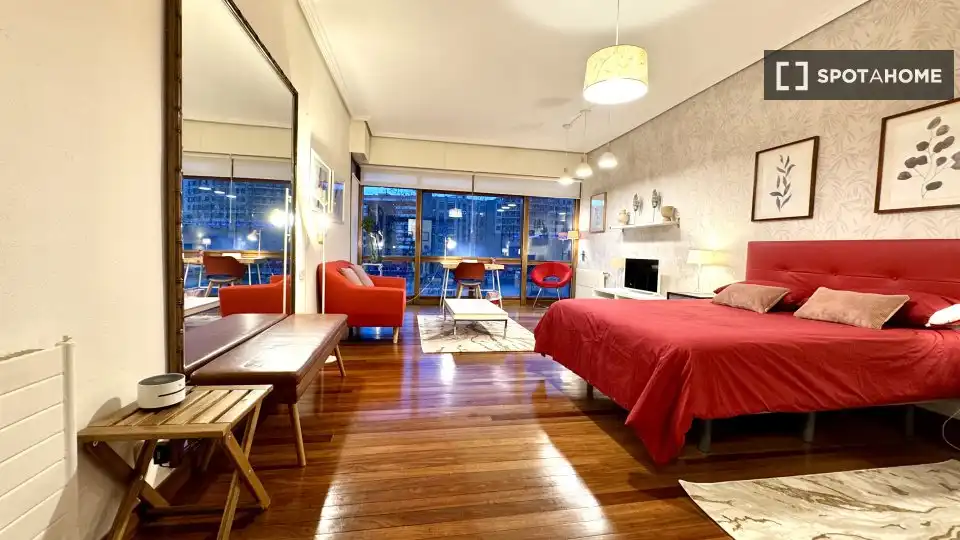 Habitación de Piso para compartir en Bilbao  con Aire acondicionado, Terraza y Amueblado