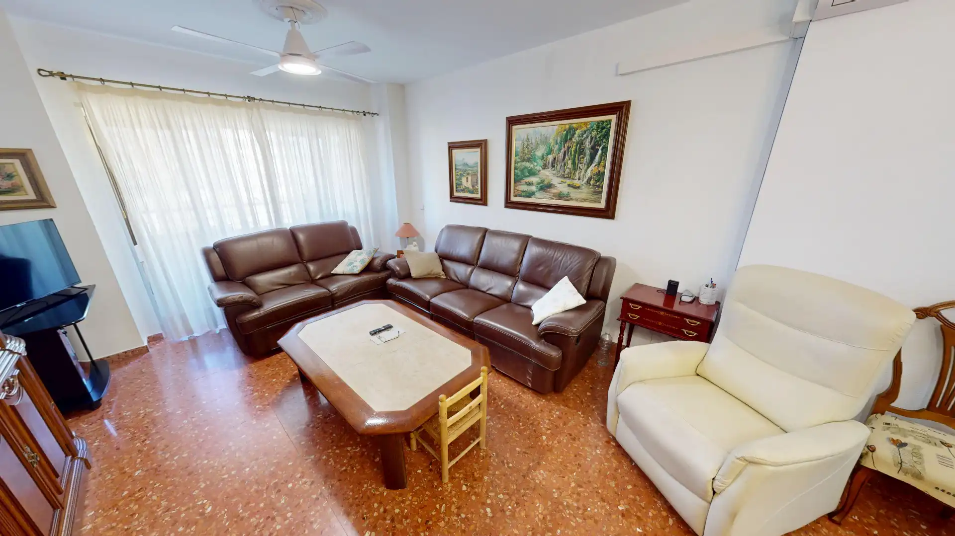 Sala d'estar de Pis en venda en Alicante / Alacant amb Aire condicionat, Moblat i Balcó