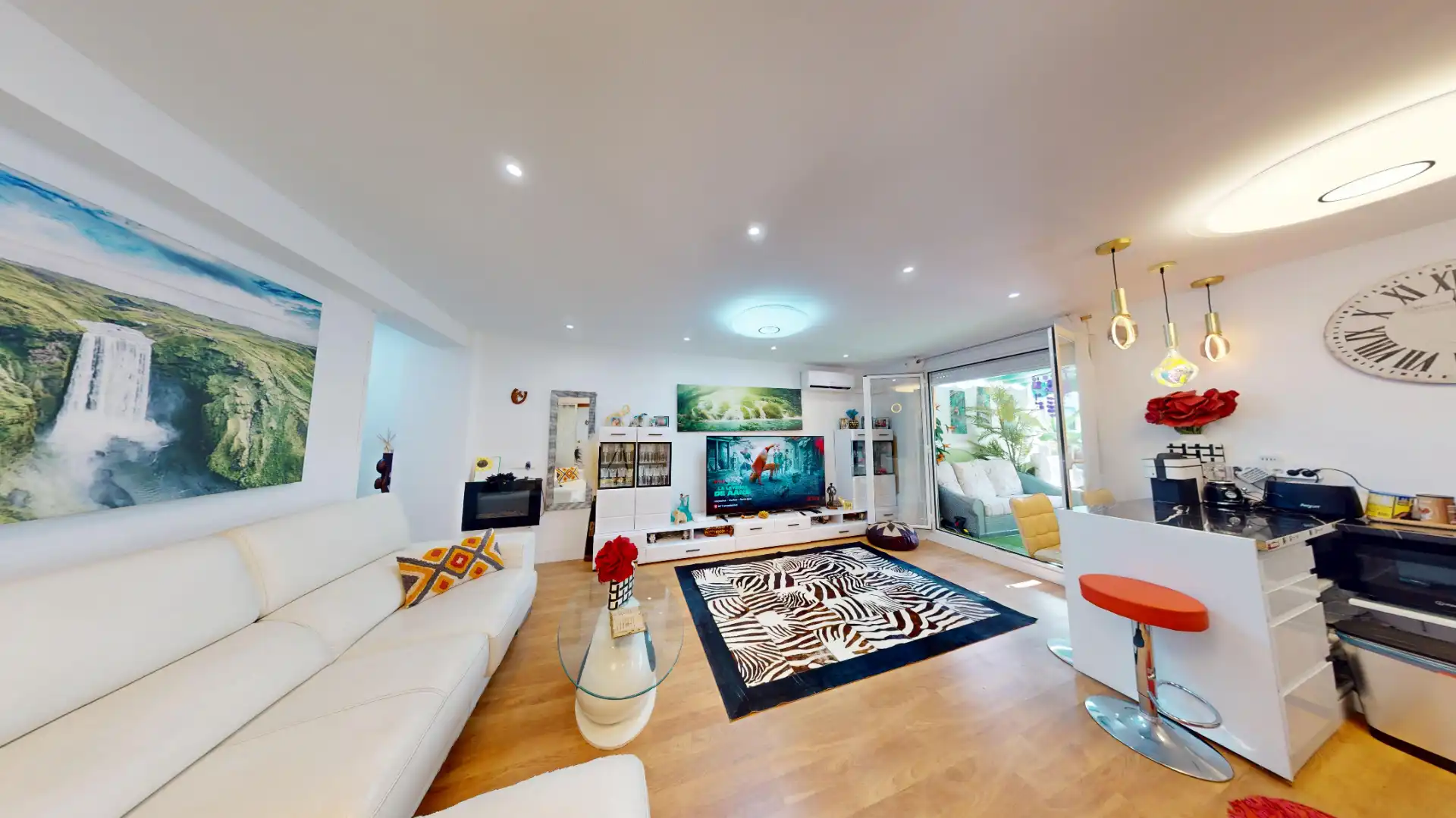 Living room of Flat for sale in Alicante / Alacant  with Air Conditioner, Private garden and Terrace