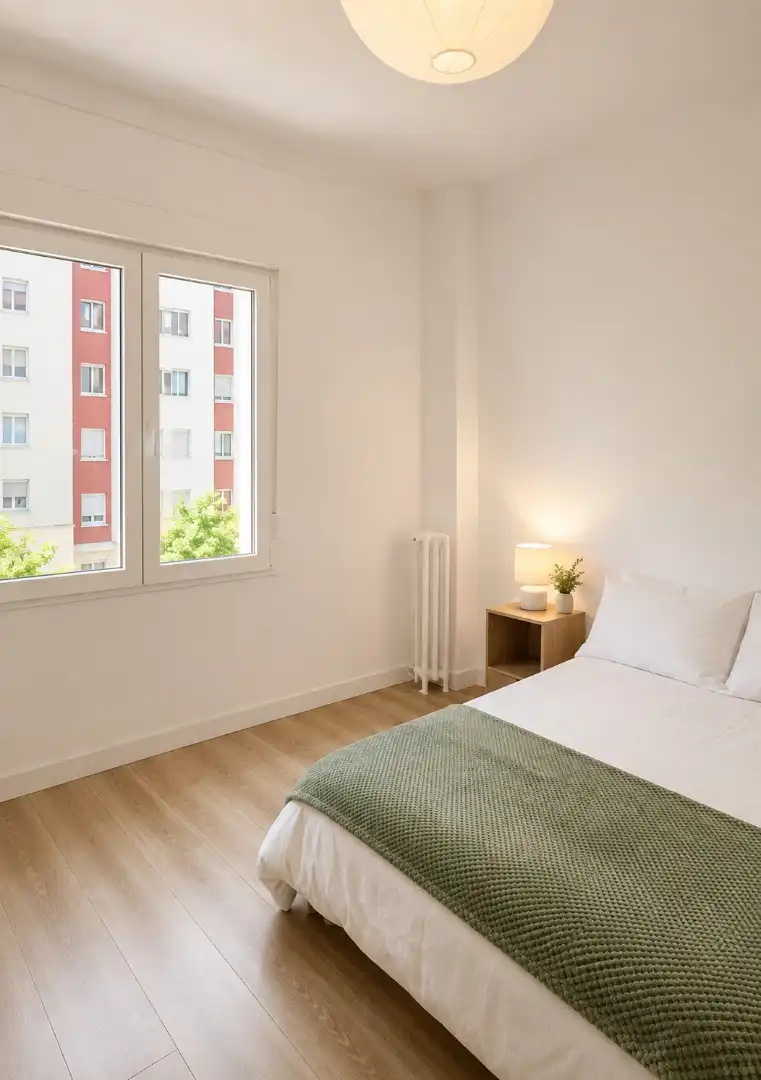 Bedroom of Flat for rent in Madrid  with Air Conditioner, Heating and Furnished