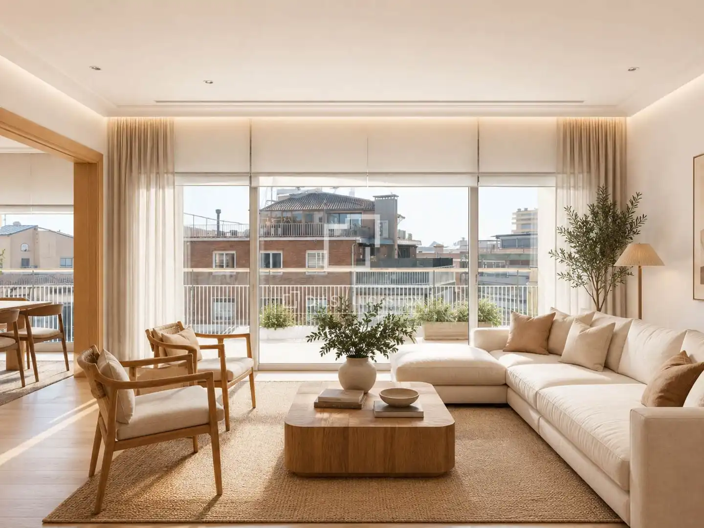 Sala d'estar de Àtic en venda en Barcelona amb Aire condicionat, Calefacció i Parquet