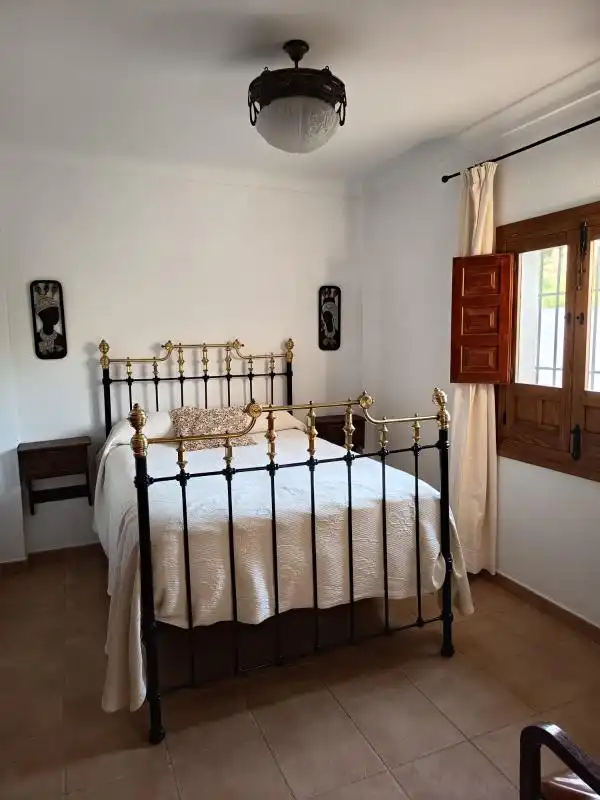 Schlafzimmer von Country house zur Miete in Valle de Abdalajís mit Klimaanlage, Heizung und Privatgarten