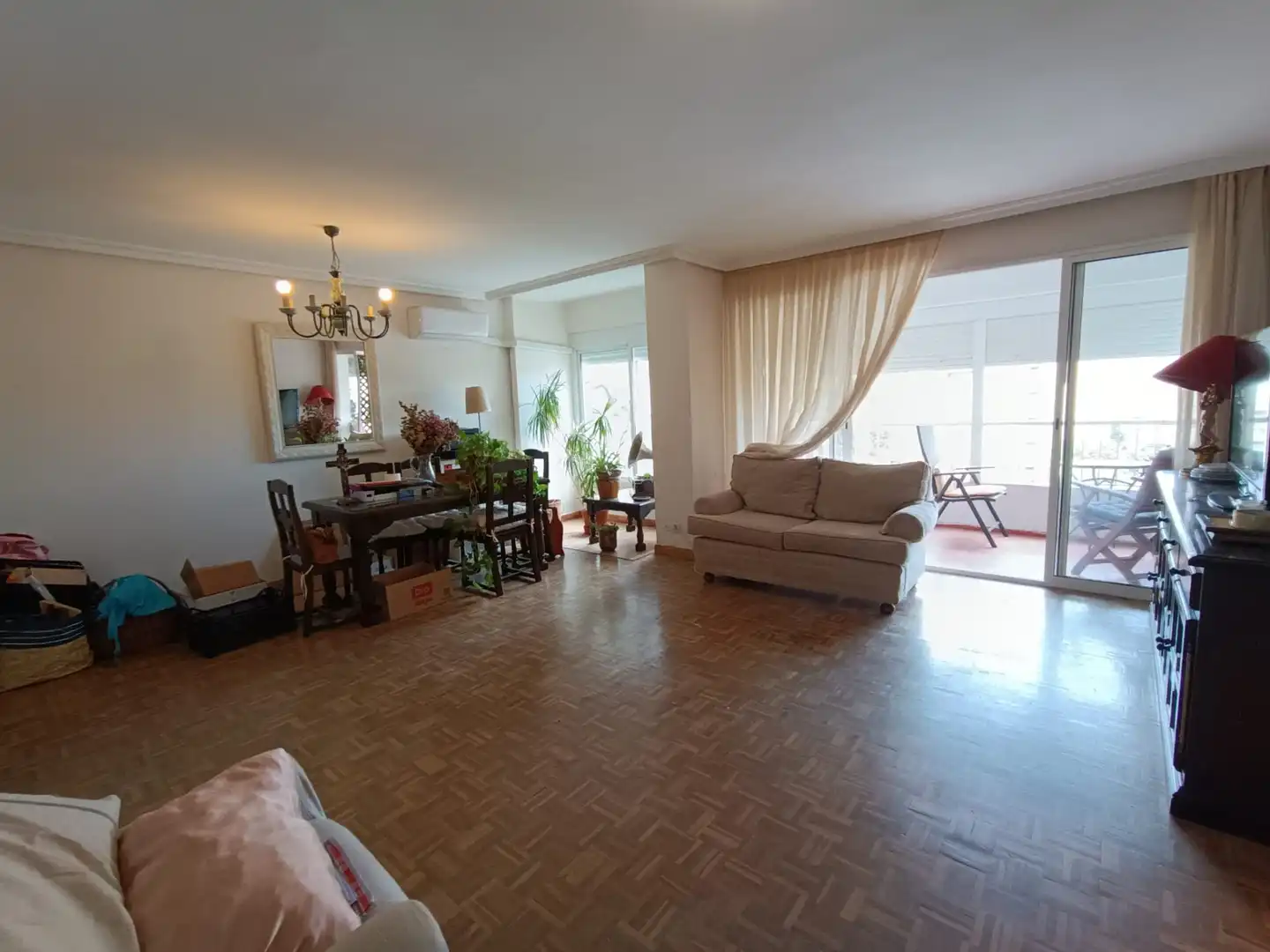 Sala d'estar de Pis en venda en Sevilla amb Aire condicionat, Jardí privat i Terrassa