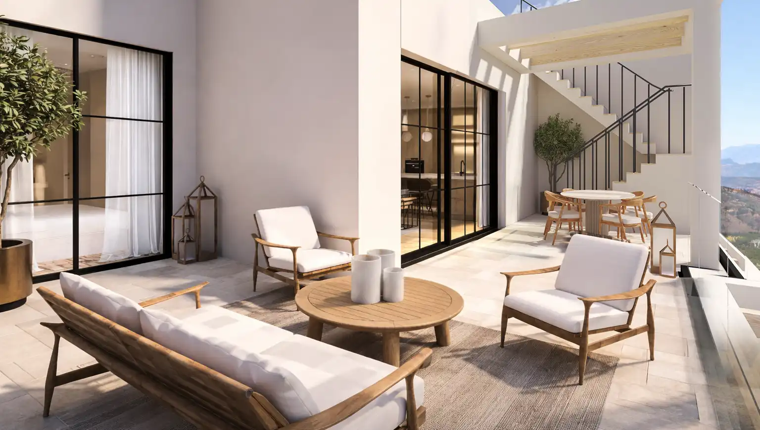 Terrace of Apartments for sale in Guaro  with Air Conditioner, Terrace and Swimming Pool