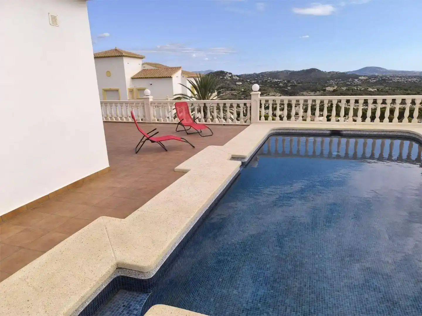 Swimming pool of Flat for sale in Calpe / Calp  with Air Conditioner, Private garden and Swimming Pool