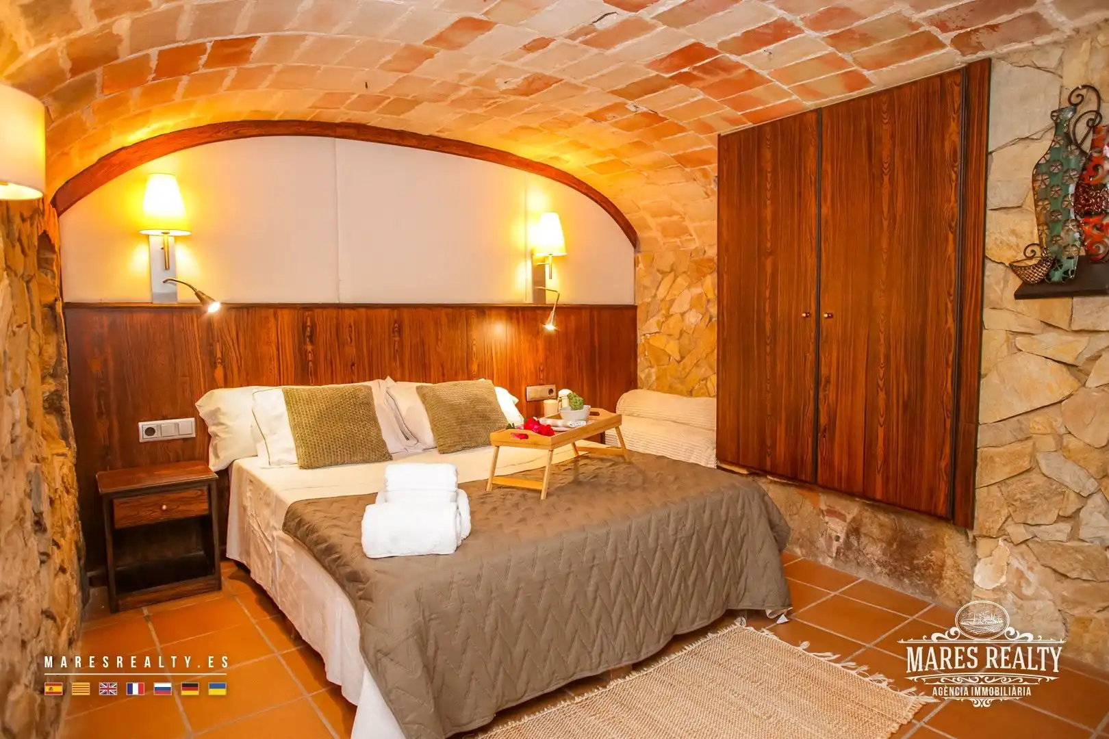 Schlafzimmer von Country house zum Verkauf in Vidreres mit Heizung, Privatgarten und Abstellraum