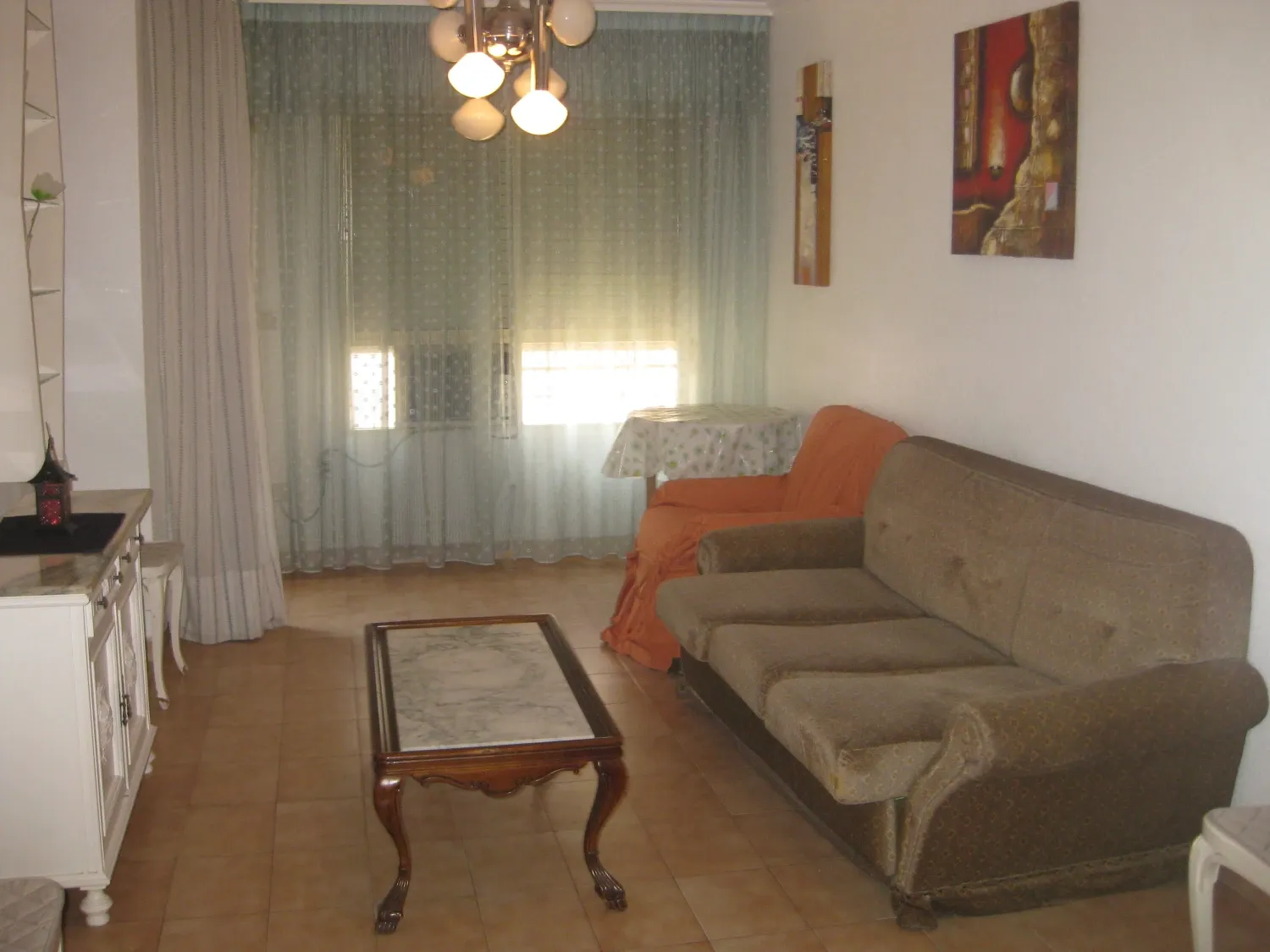 Sala d'estar de Apartament de lloguer en  Murcia Capital amb Aire condicionat, Calefacció i Moblat