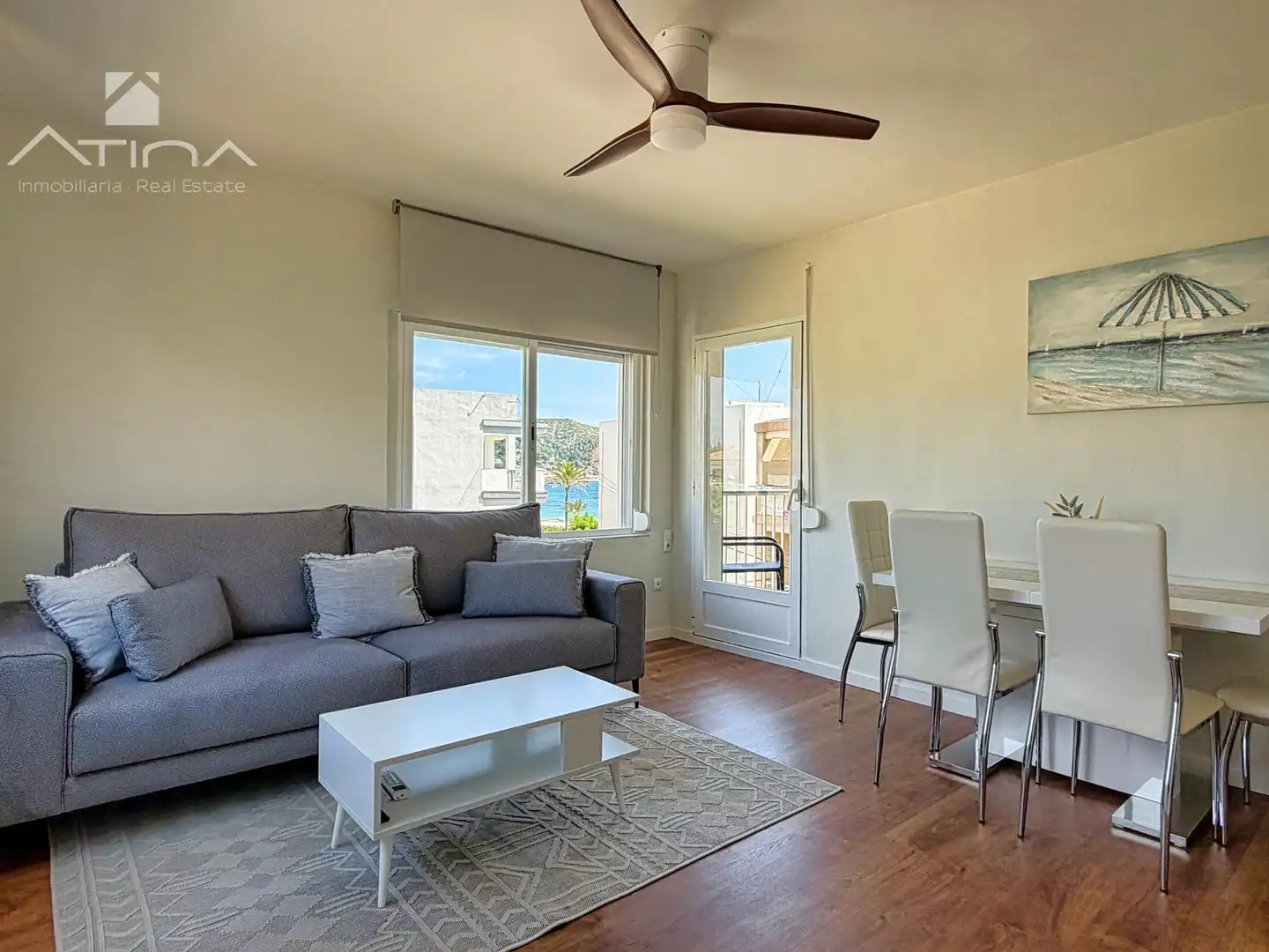 Sala d'estar de Apartament en venda en Jávea / Xàbia amb Aire condicionat, Calefacció i Jardí privat
