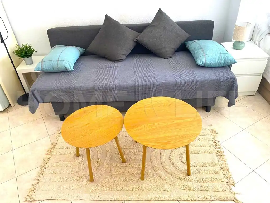 Sala de estar de Estudio de alquiler en Benalmádena con Piscina y Amueblado