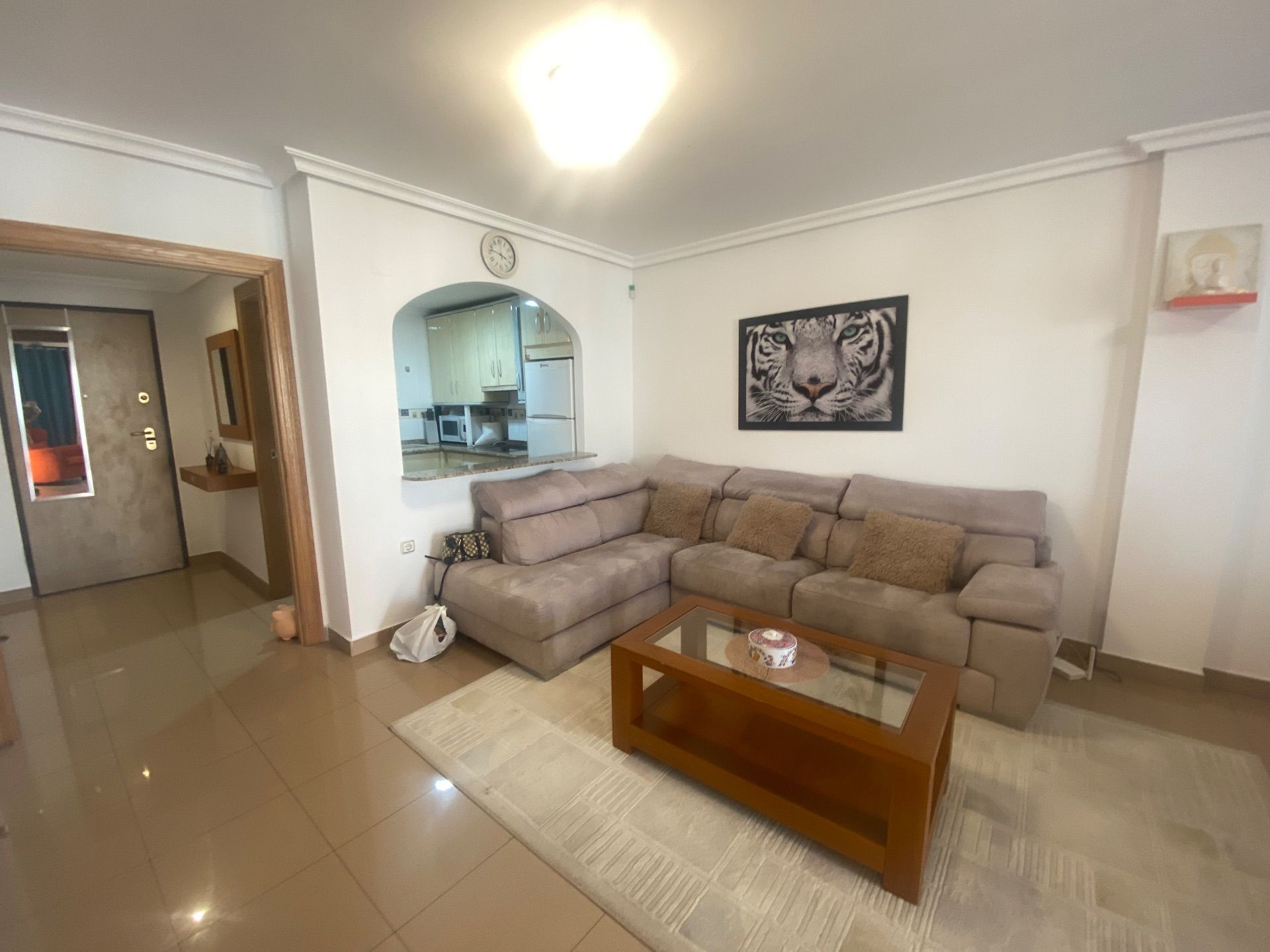 Sala d'estar de Pis de lloguer en Orihuela amb Terrassa, Piscina i Moblat