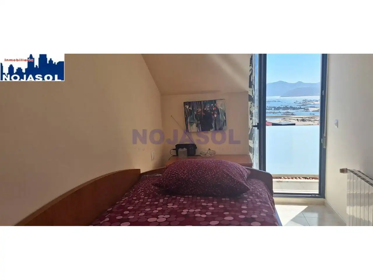 Schlafzimmer von Dachboden zur Miete in Noja mit Heizung, Terrasse und Abstellraum