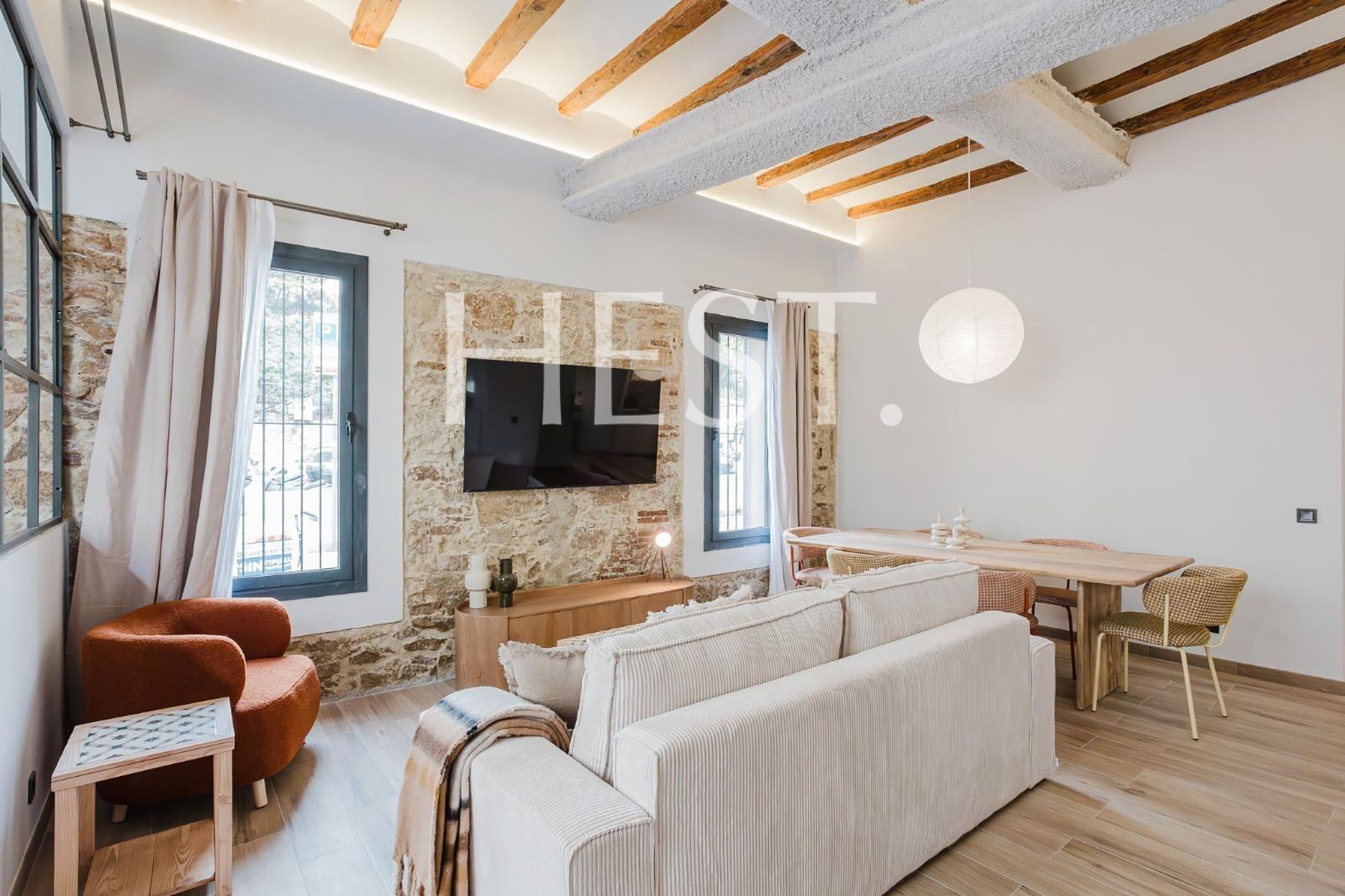 Sala d'estar de Pis en venda en  Barcelona Capital amb Aire condicionat, Calefacció i Parquet