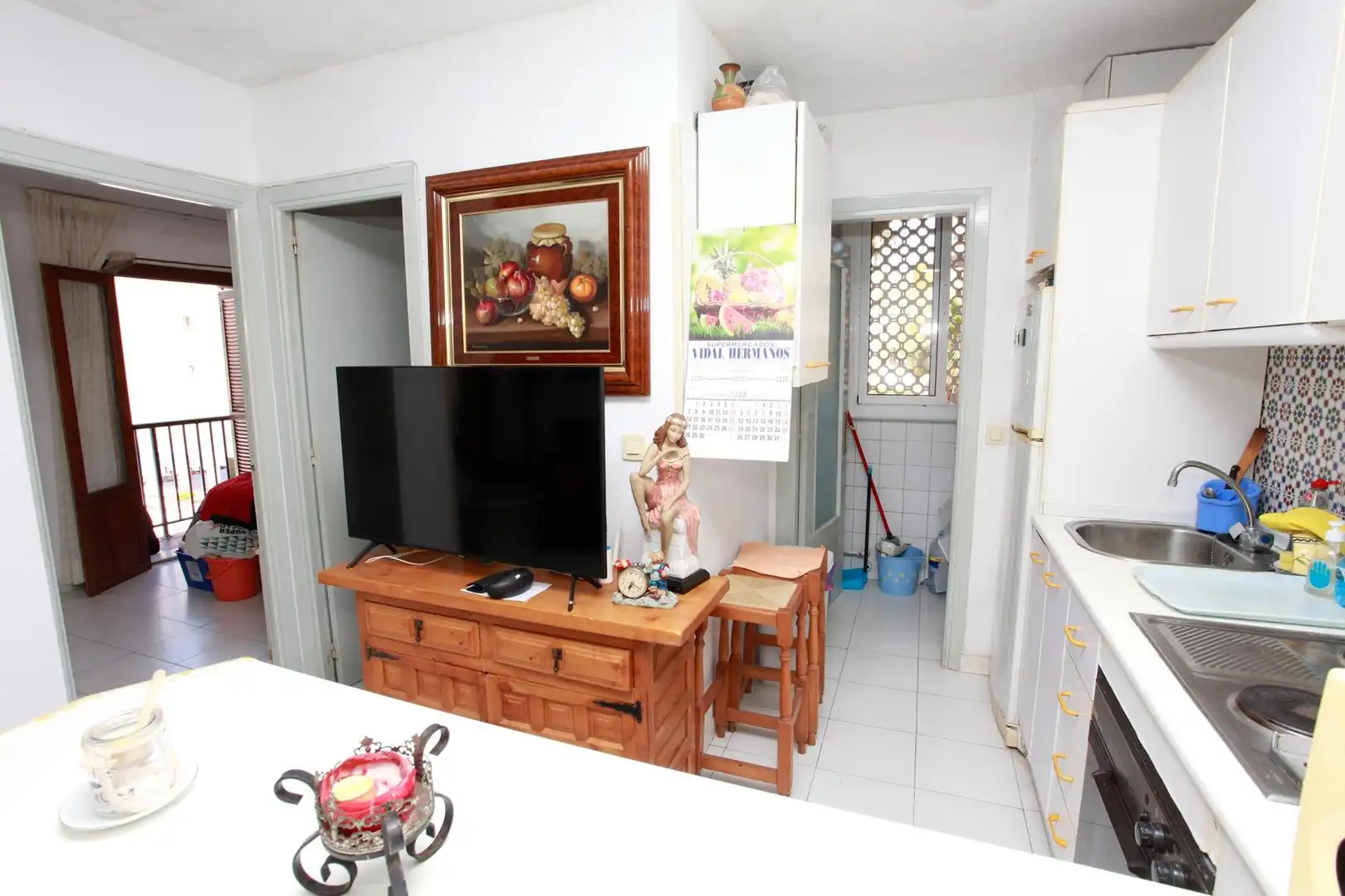 Cocina de Apartamento en venta en La Manga del Mar Menor con Jardín privado, Terraza y Amueblado