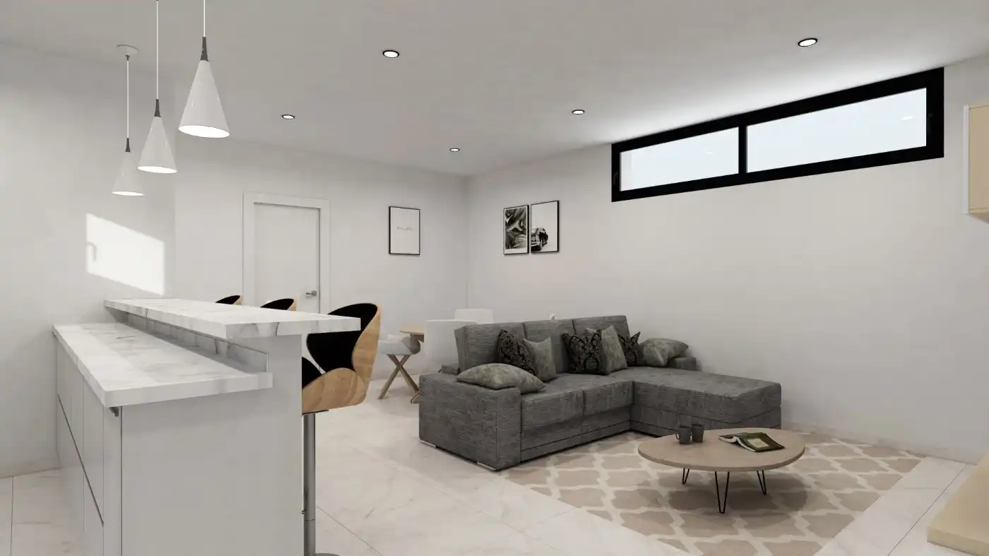 Sala de estar de Casa o chalet en venta en La Nucia con Aire acondicionado, Calefacción y Jardín privado