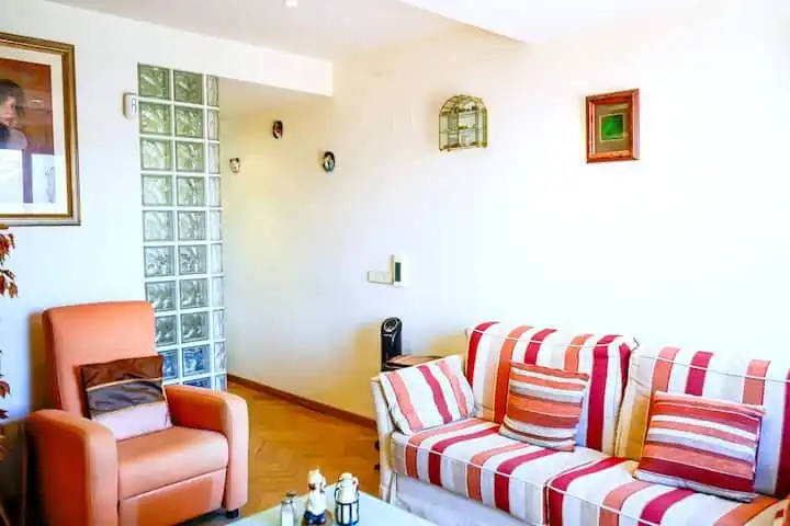 Living room of Attic for rent in Madrid  with Air Conditioner, Parquet flooring and Terrace